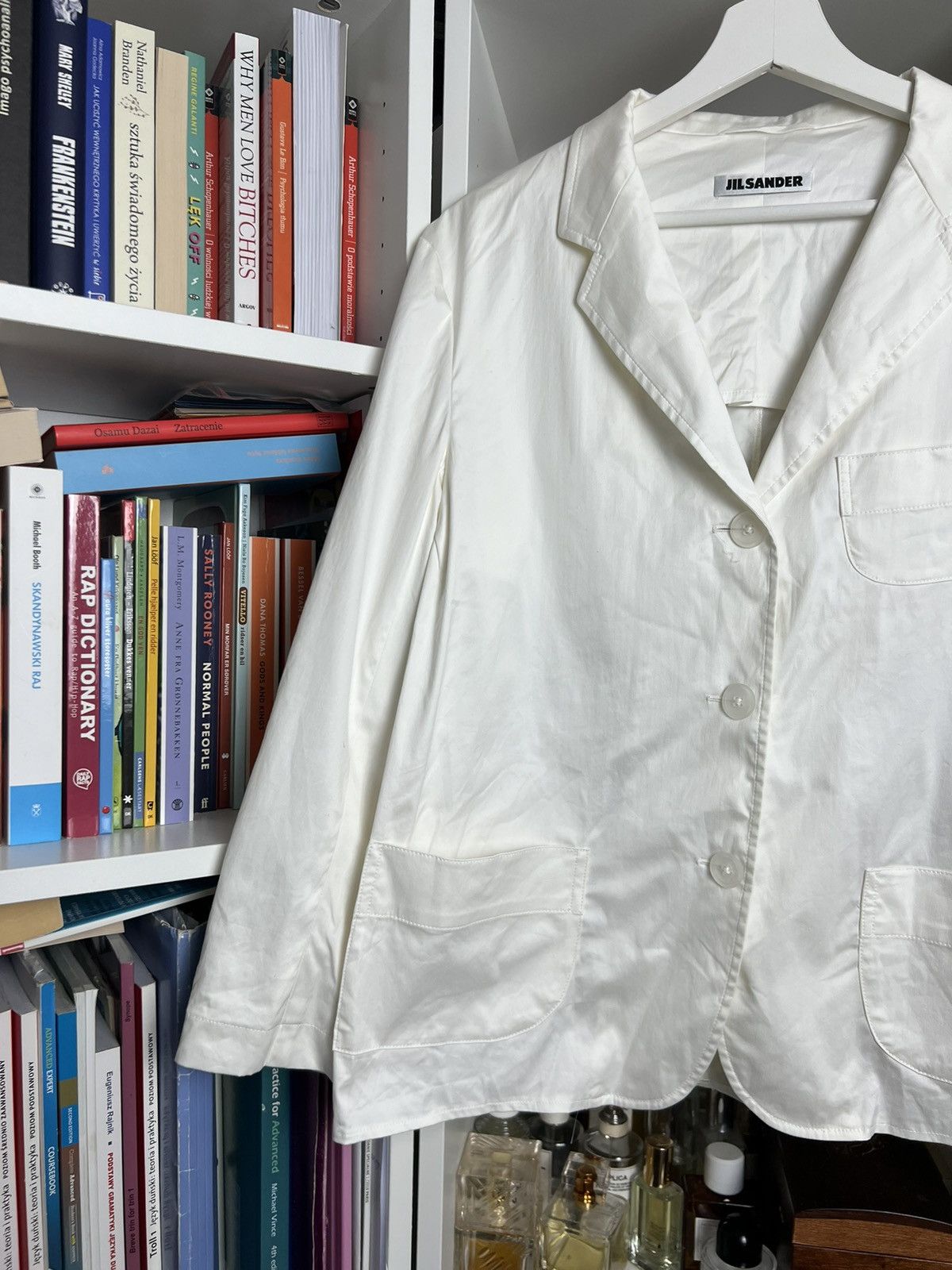 Designer × Jil Sander Vintage Jil Sander cotton white blazer jacket XL designer y2k Size XL / US 12-14 / IT 48-50 - 5 Thumbnail