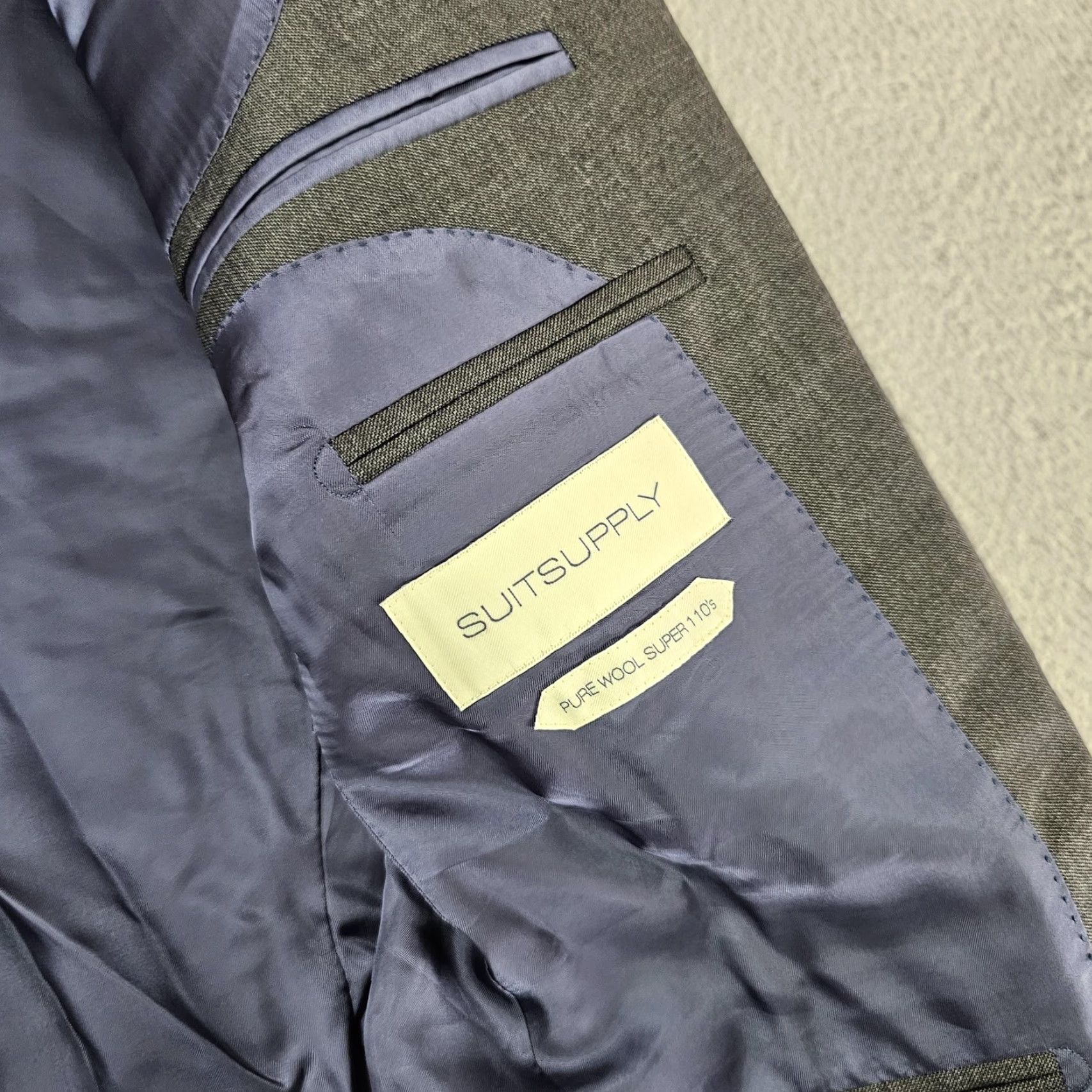Suitsupply Suitsupply Blazer Mens 50 Gray Wool Napoli Perennial Vitale Barberis Classic Jacket Size 40R - 6 Thumbnail