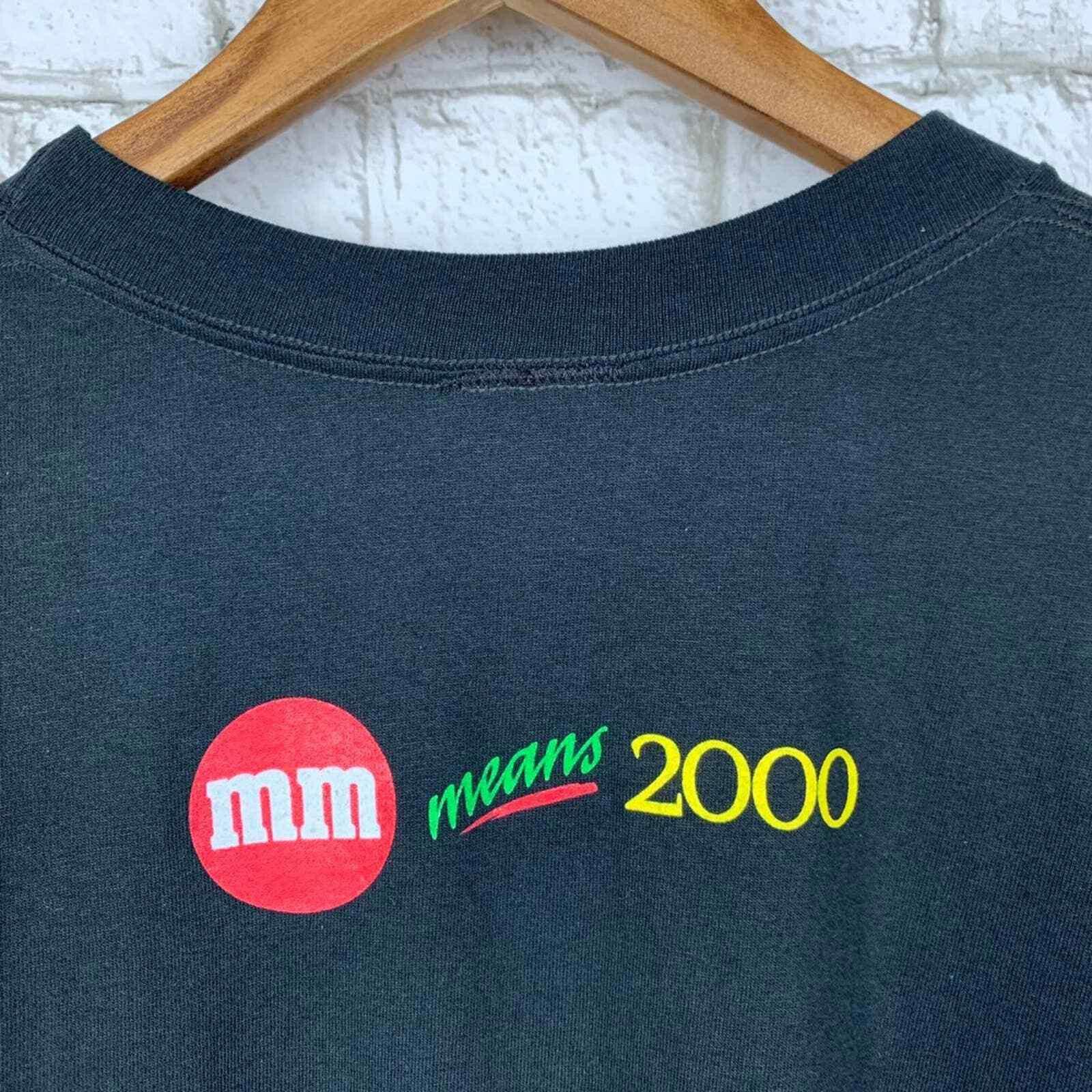 Other 2000 Y2K M&M’s Candy Millennium Black T Shirt XL Size US XL / EU 56 / 4 - 4 Thumbnail