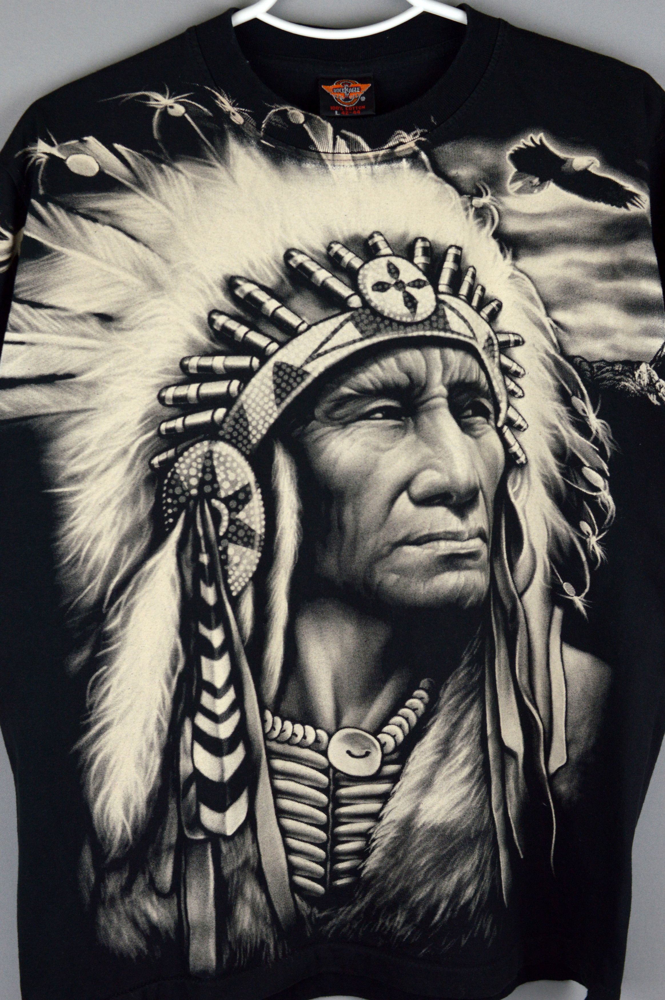 Vintage Vintage Native American t shirt Size US L / EU 52-54 / 3 - 3 Thumbnail