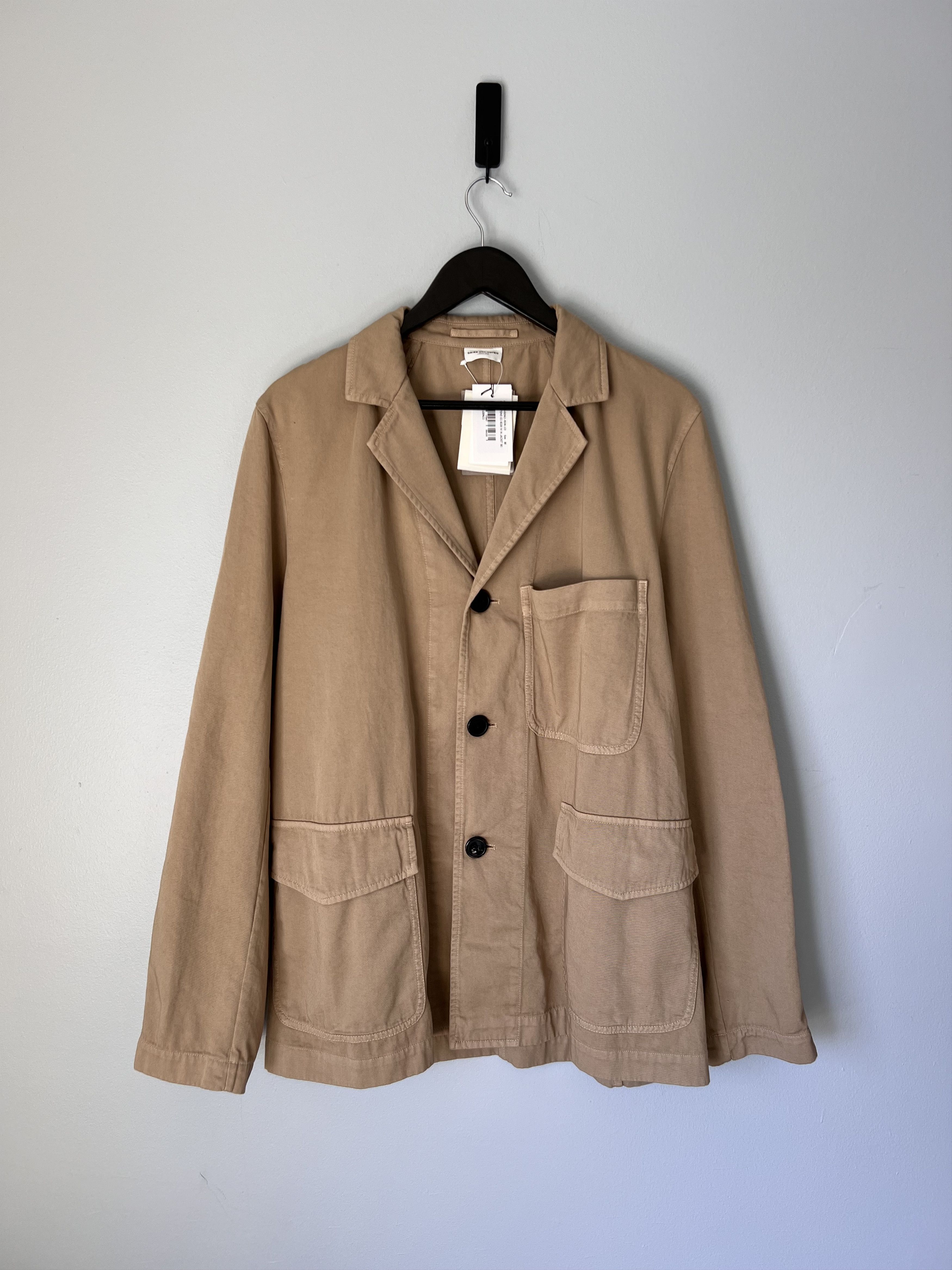Dries Van Noten Dries Van Noten Bramptons Twill Jacket in Beige Size US M / EU 48-50 / 2 - 1 Thumbnail