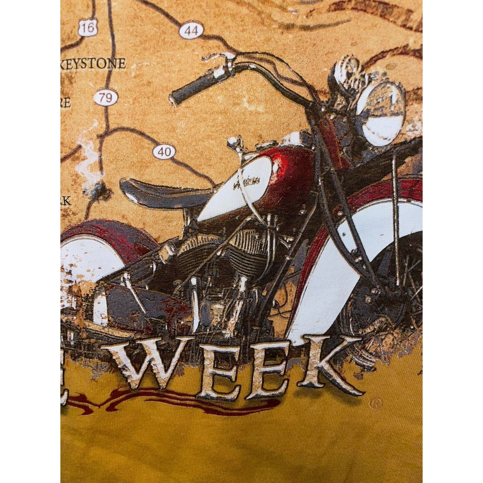 Vintage Vintage Sturgis Bike Week Shirt Motorcycle Map Tee L Large Size US L / EU 52-54 / 3 - 7 Thumbnail