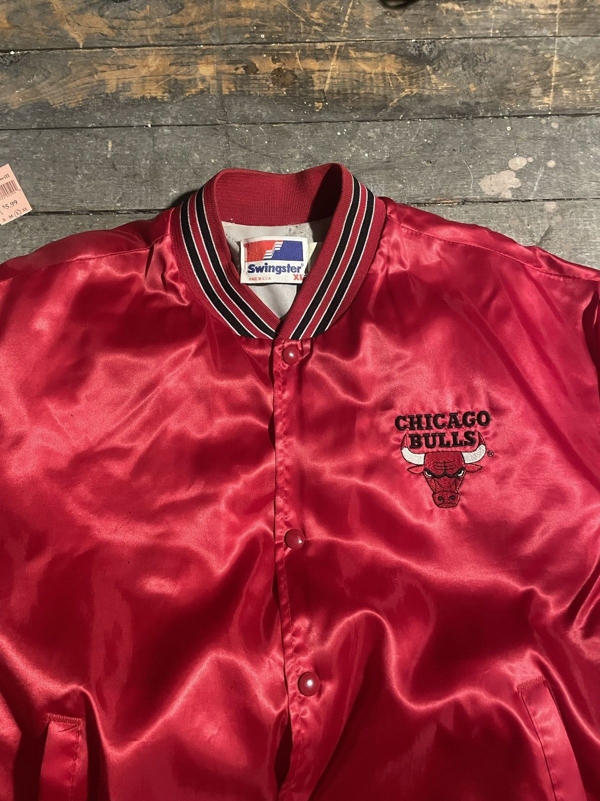 NBA × Swingster × Vintage Vintage 90s Swingster Chicago Bulls Light Jacket Size US XL / EU 56 / 4 - 2 Thumbnail
