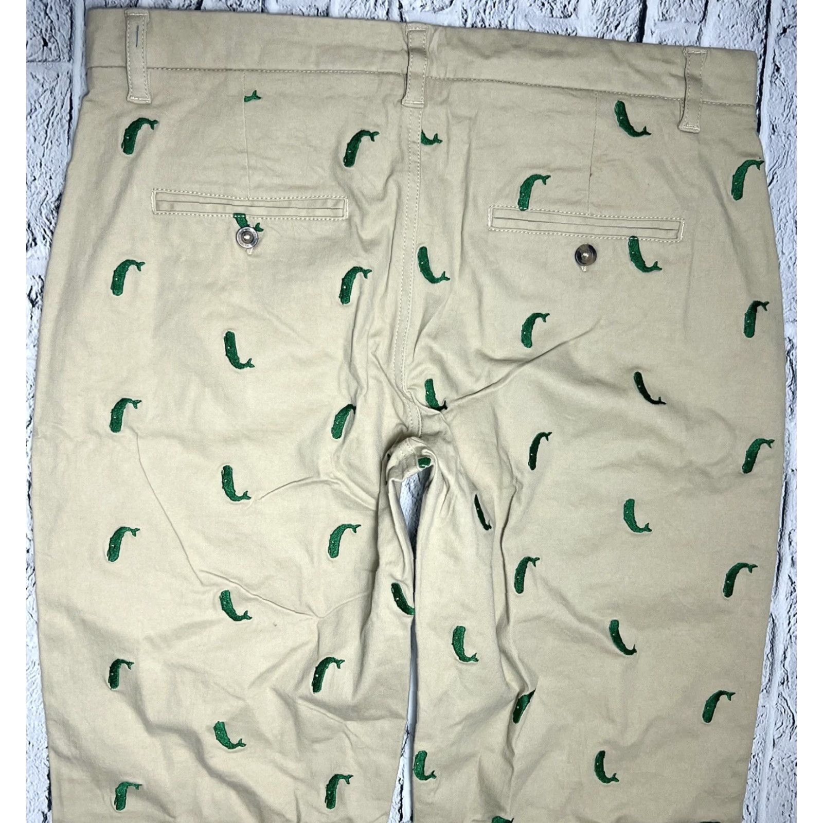 Vintage VINTAGE Woodies Pants Mens Chino Casual Regular Beige Khaki 37 34 Inseam Flat Front Button Zip Lined Cotton Wool? Size US 37 - 5 Thumbnail