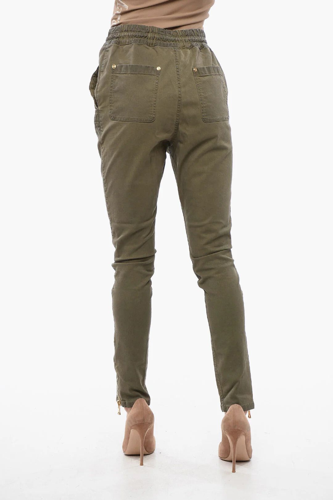 Balmain og1mm0326 Jodhpur Pant in Green Size 27" / US 4 / IT 40 - 2 Thumbnail