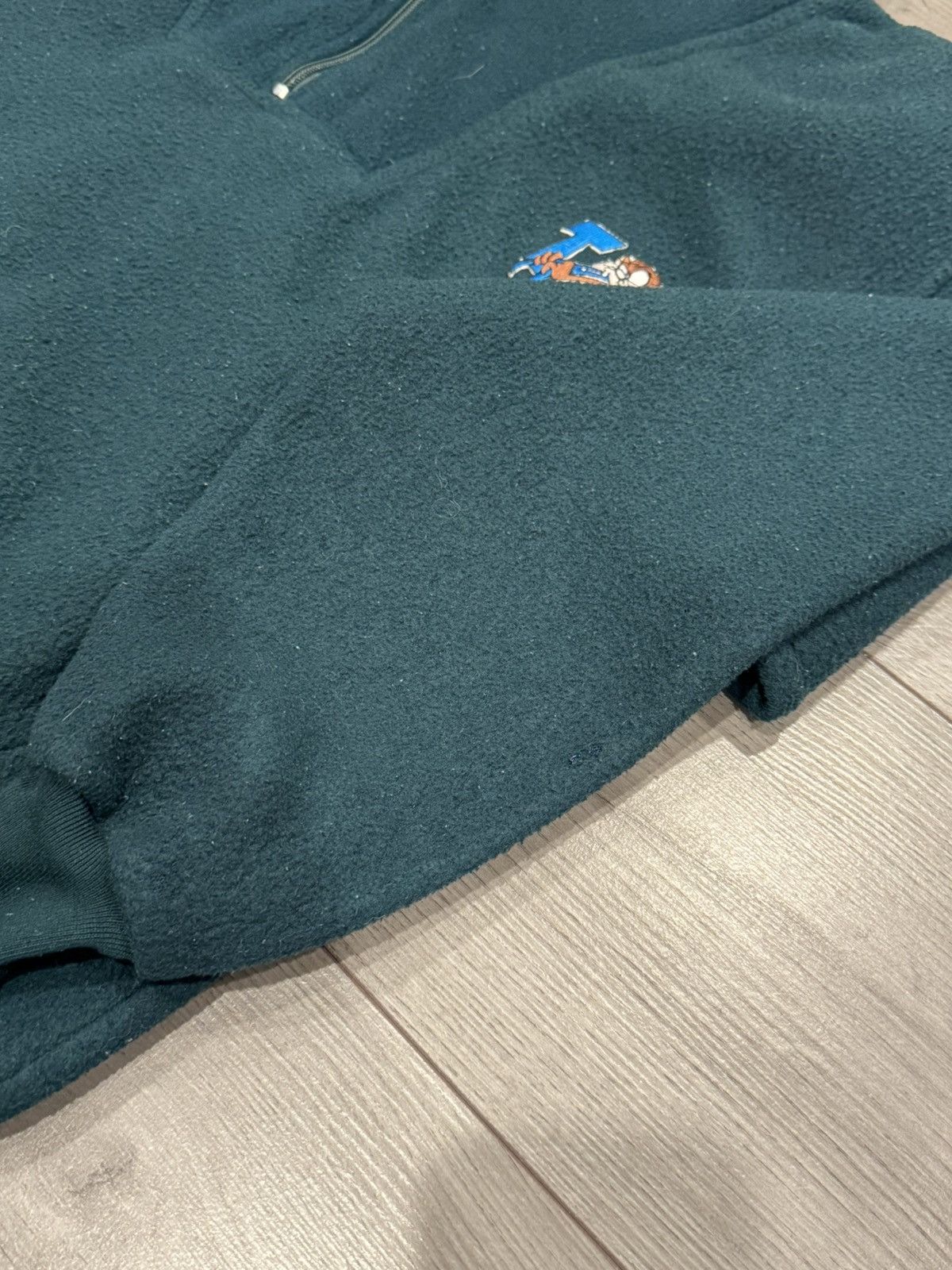 Vintage Vintage 93 Looney Tunes Taz 1/4 Zip Fleece Size Large Green Size US L / EU 52-54 / 3 - 11 Thumbnail
