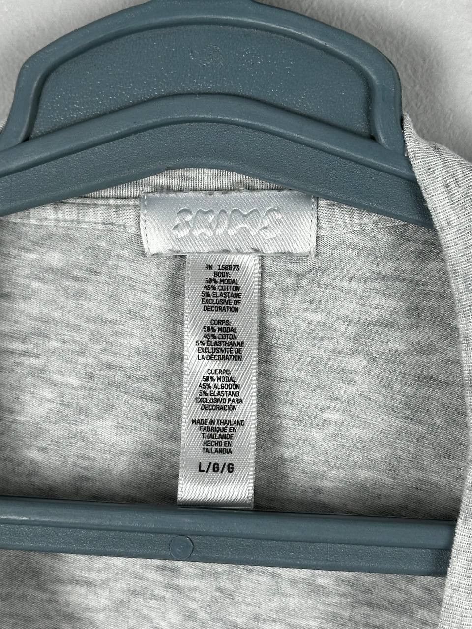 Vintage Skims By Kylie Jenner Basic Grey Longsleeve T Shirt Size US L / EU 52-54 / 3 - 5 Thumbnail