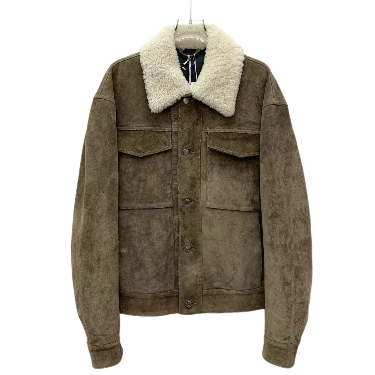 Dior dior khaki leather long sleeve jacket Size US L / EU 52-54 / 3 - 1 Thumbnail