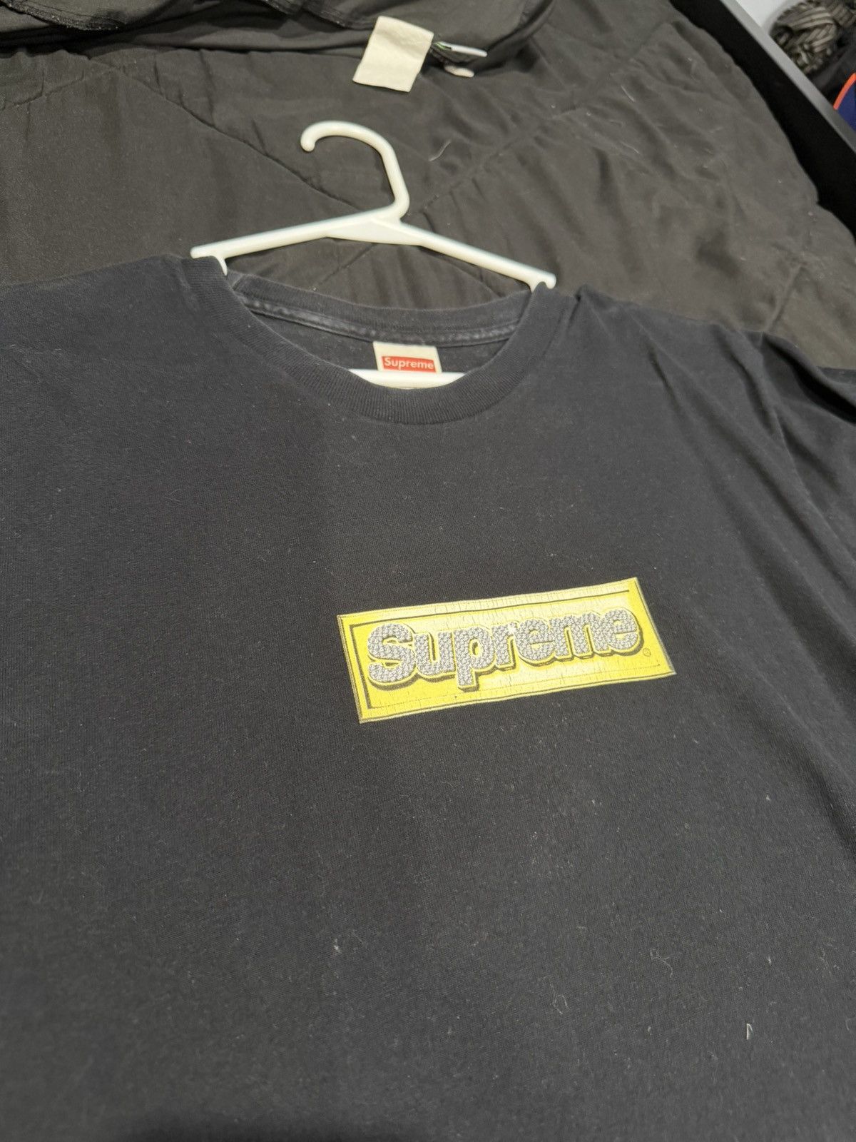 Supreme 2013 Supreme Bling Box Logo Tee Black Pre-Owned Size US M / EU 48-50 / 2 - 1 Thumbnail