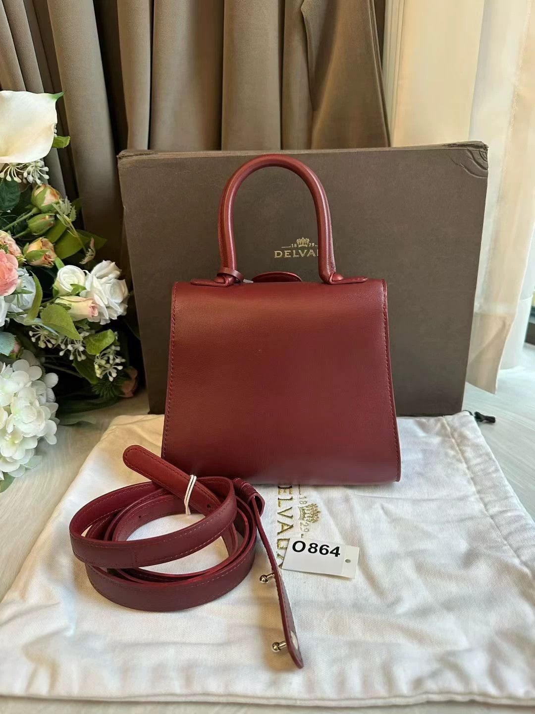 Delvaux delvaux brillant mini colorblock wine red box 20x11x16 Size ONE SIZE - 3 Thumbnail