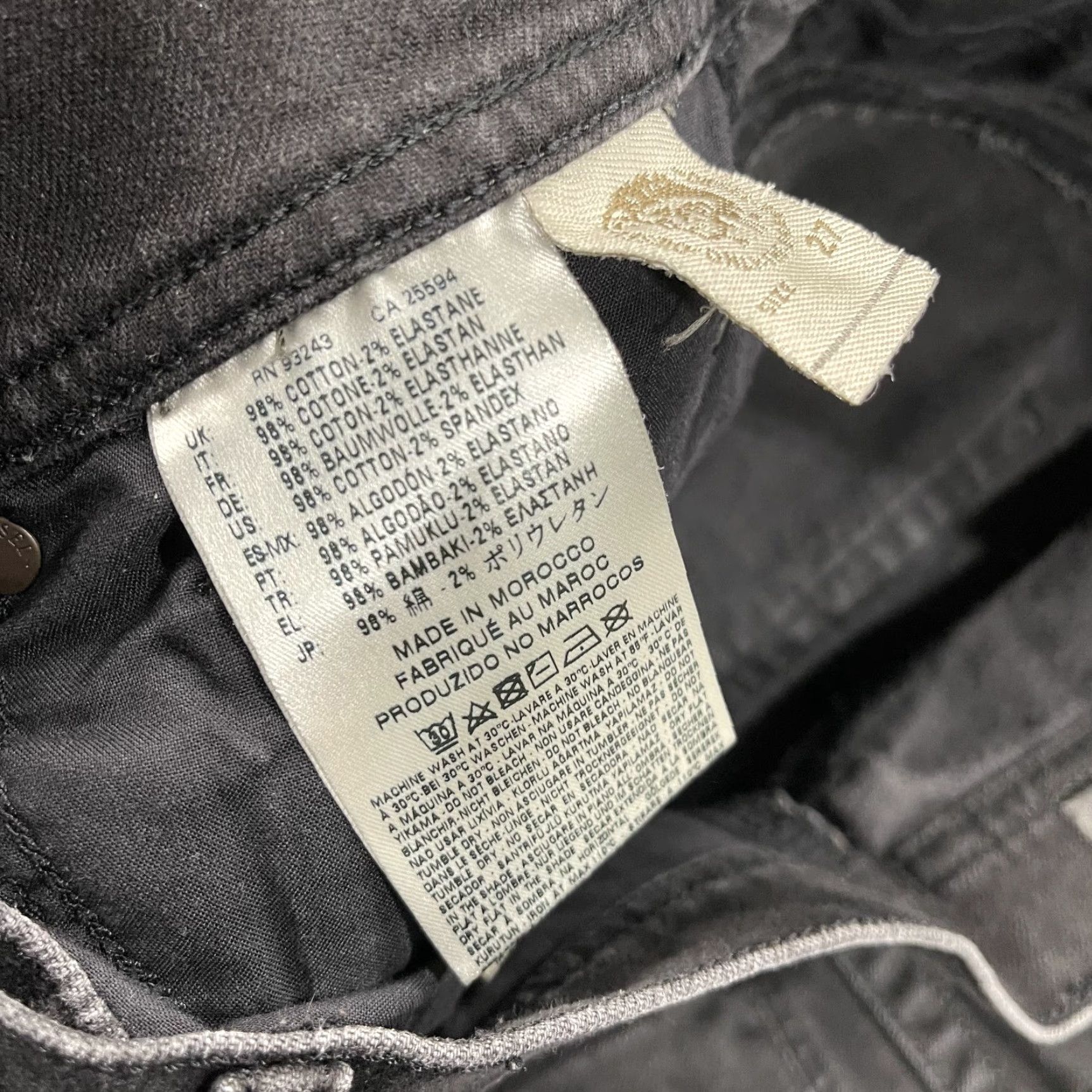 Diesel Diesel Jeans Slim 27x30 Black Distressed Denim DNA 5-Pocket Boys? Size US 27 - 6 Thumbnail