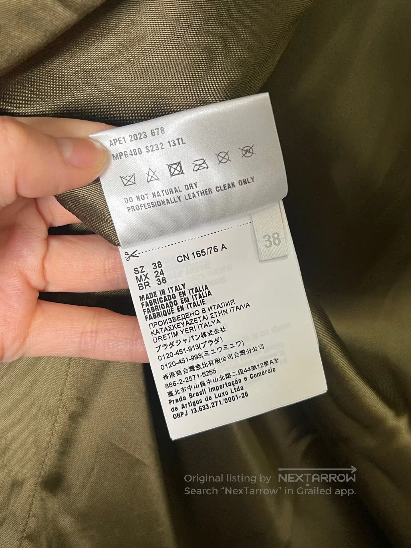 Miu Miu Miu Miu Lambskin blazer with slogan| Size XS / US 0-2 / IT 36-38 - 6 Thumbnail
