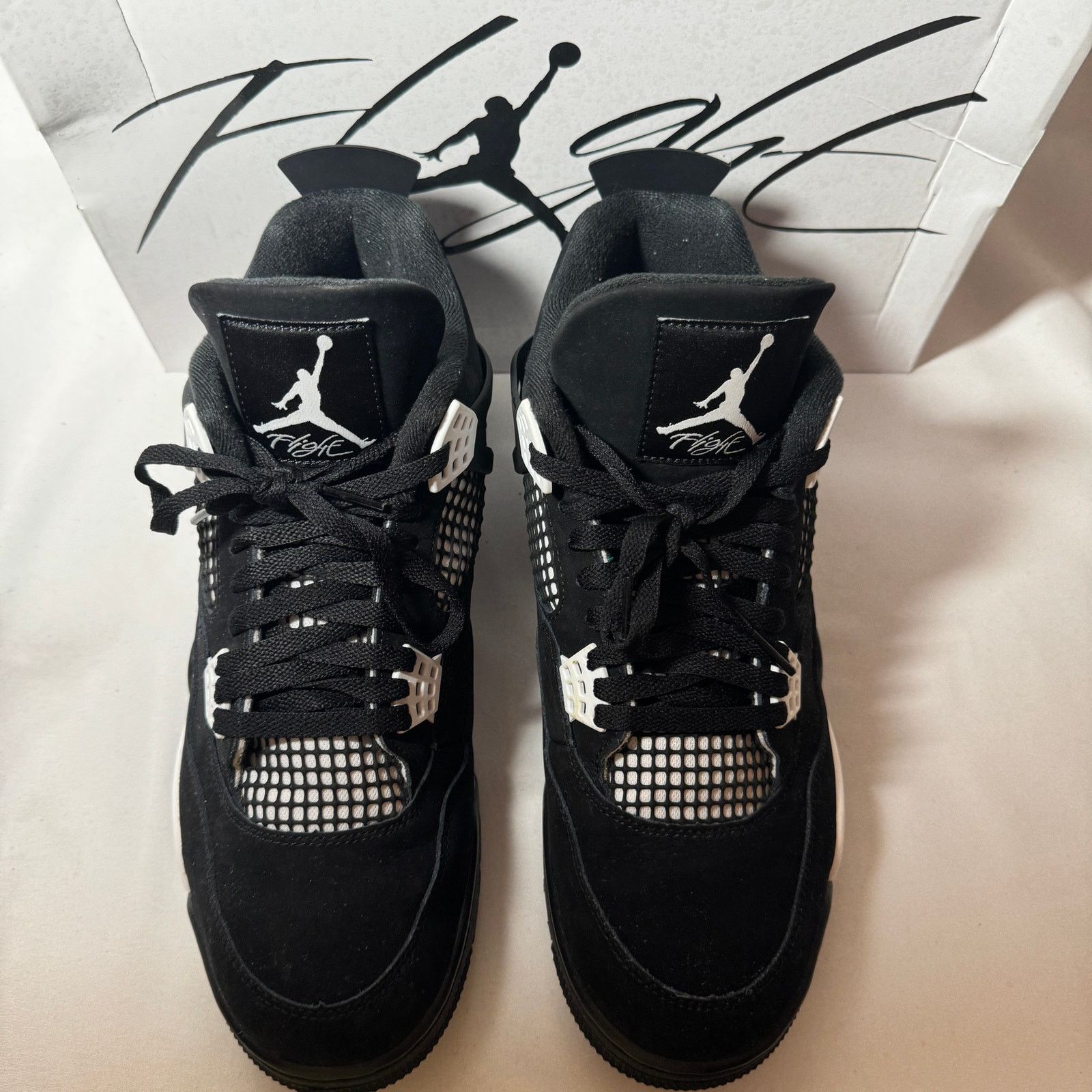 Jordan Brand × Nike Size 12 - Nike Air Jordan 4 Retro White Thunder Men's Shoes Size US 12 / EU 45 - 4 Thumbnail