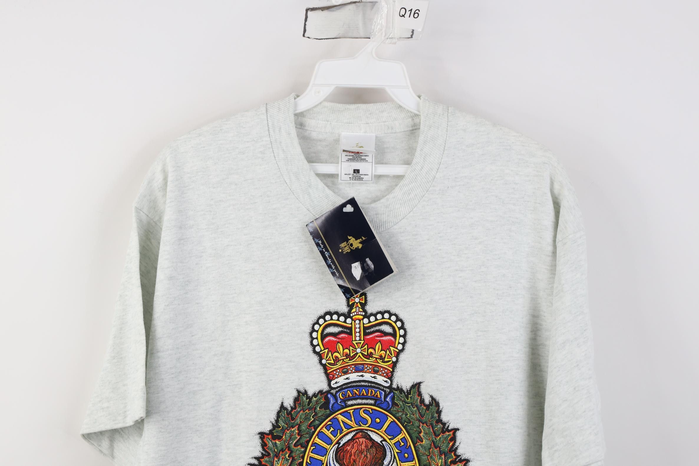 Vintage Deadstock Vintage 90s Canadian Mounted Police Crown T-Shirt Size US L / EU 52-54 / 3 - 2 Thumbnail
