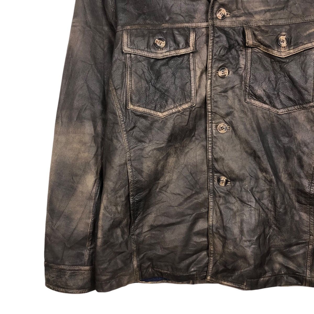 Japanese Brand 📌Vintage Biker Leather Jacket Button Custom Culture Size US M / EU 48-50 / 2 - 5 Thumbnail