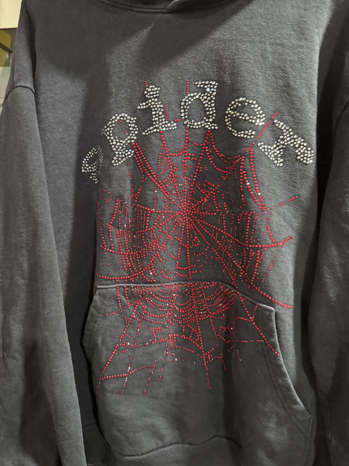 Sp5der Sp5der Rhinestone OG Web V2 Hoodie Size XL Size US XL / EU 56 / 4 - 2 Thumbnail