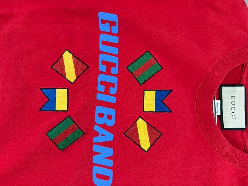 Gucci Gucci Flag embroidered large Logo short-sleeved T-shirt 250 Size US M / EU 48-50 / 2 - 4 Thumbnail