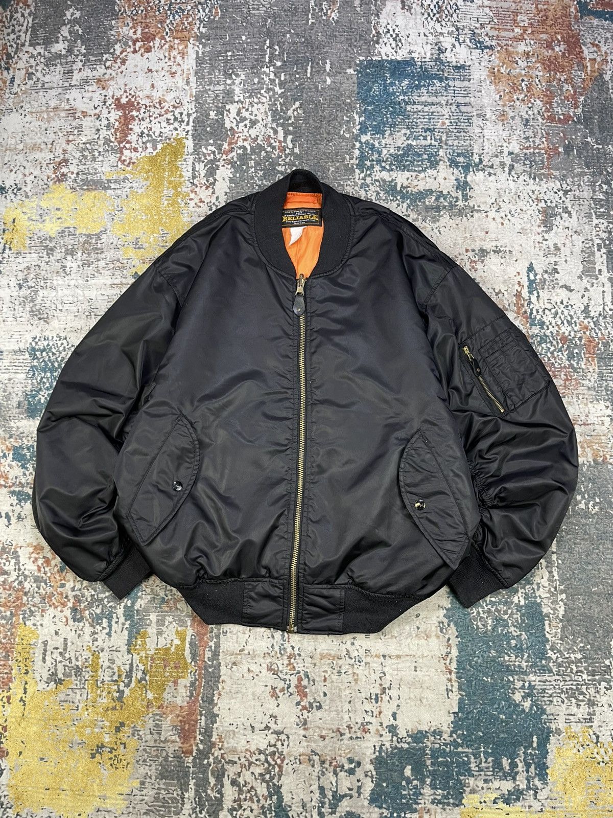 Vtg Military Type MA-1 Nylon Bomber Jacket