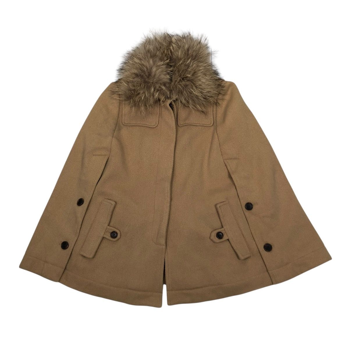 Japanese Brand 🔥VINTAGE WOOL CUPRA CLOAKS JOURNAL STANDARD FUR ISSEY MIYAKE Size US M / EU 48-50 / 2 - 1 Thumbnail