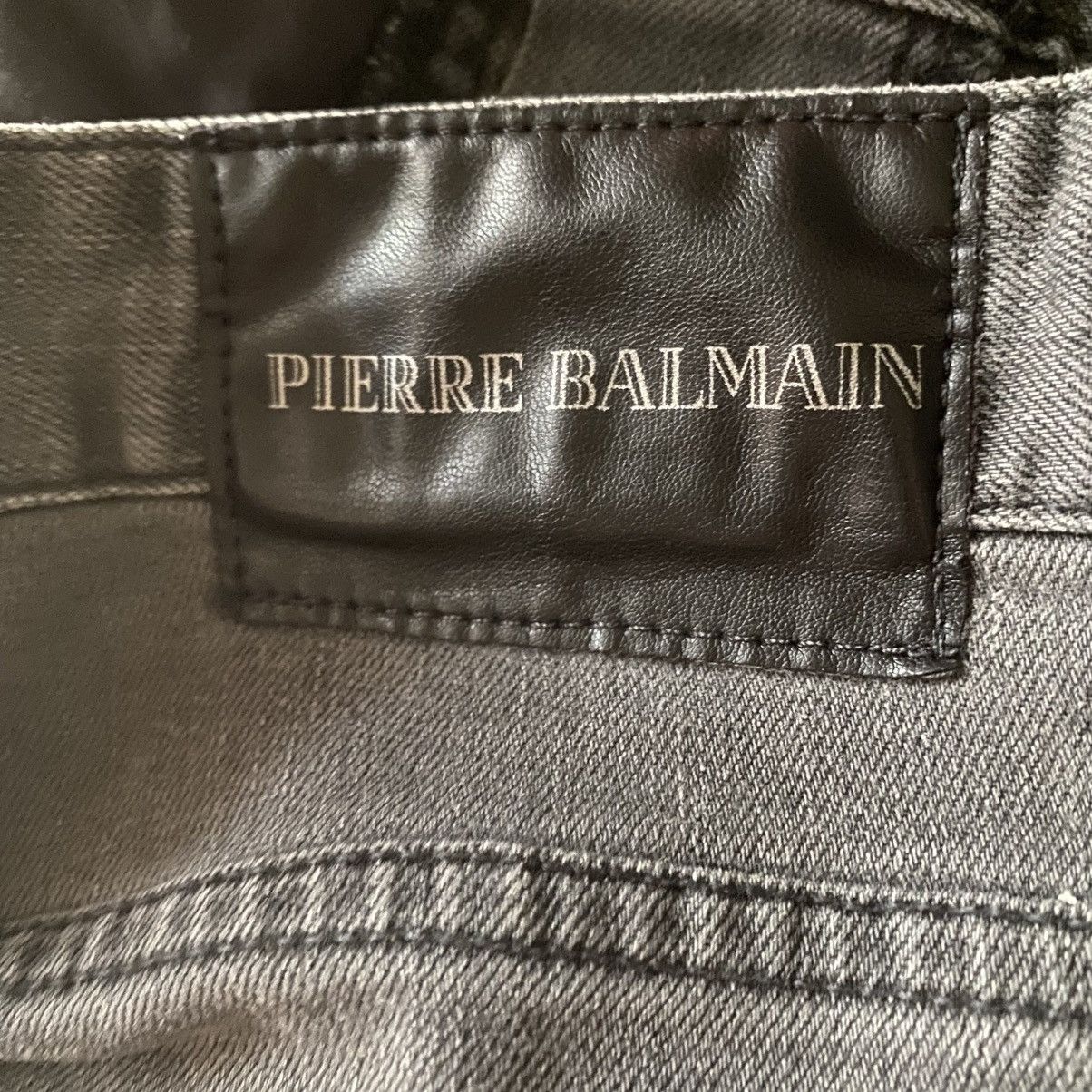 Balmain Balmain Biker Dart Knees Dark Grey Jeans Size US 32 / EU 48 - 8 Thumbnail