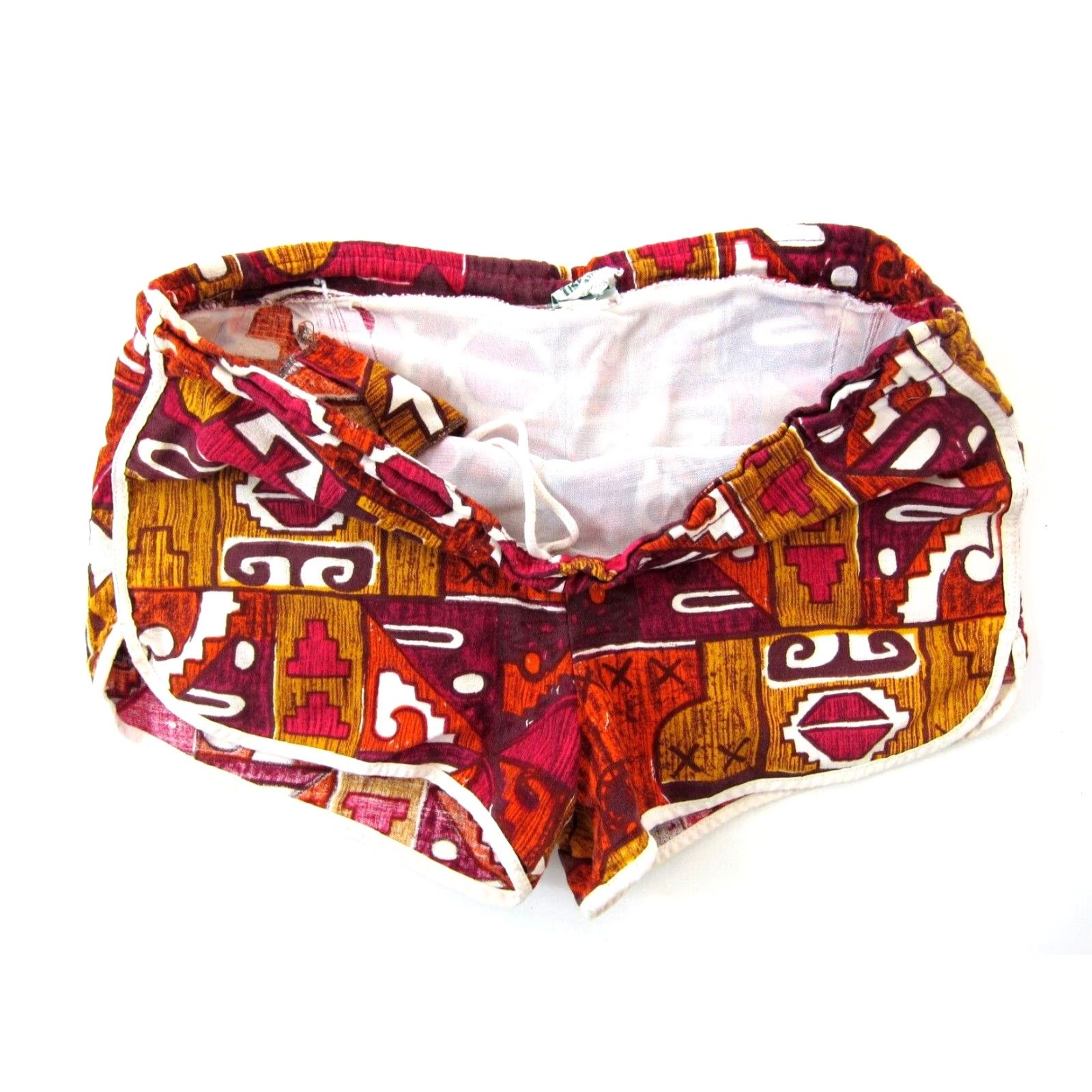 Pinko VINTAGE Sun Island Hawaii Pink Yellow Orange Low Rise Booty Short Women Small Size 28" / US 6 / IT 42 - 8 Thumbnail