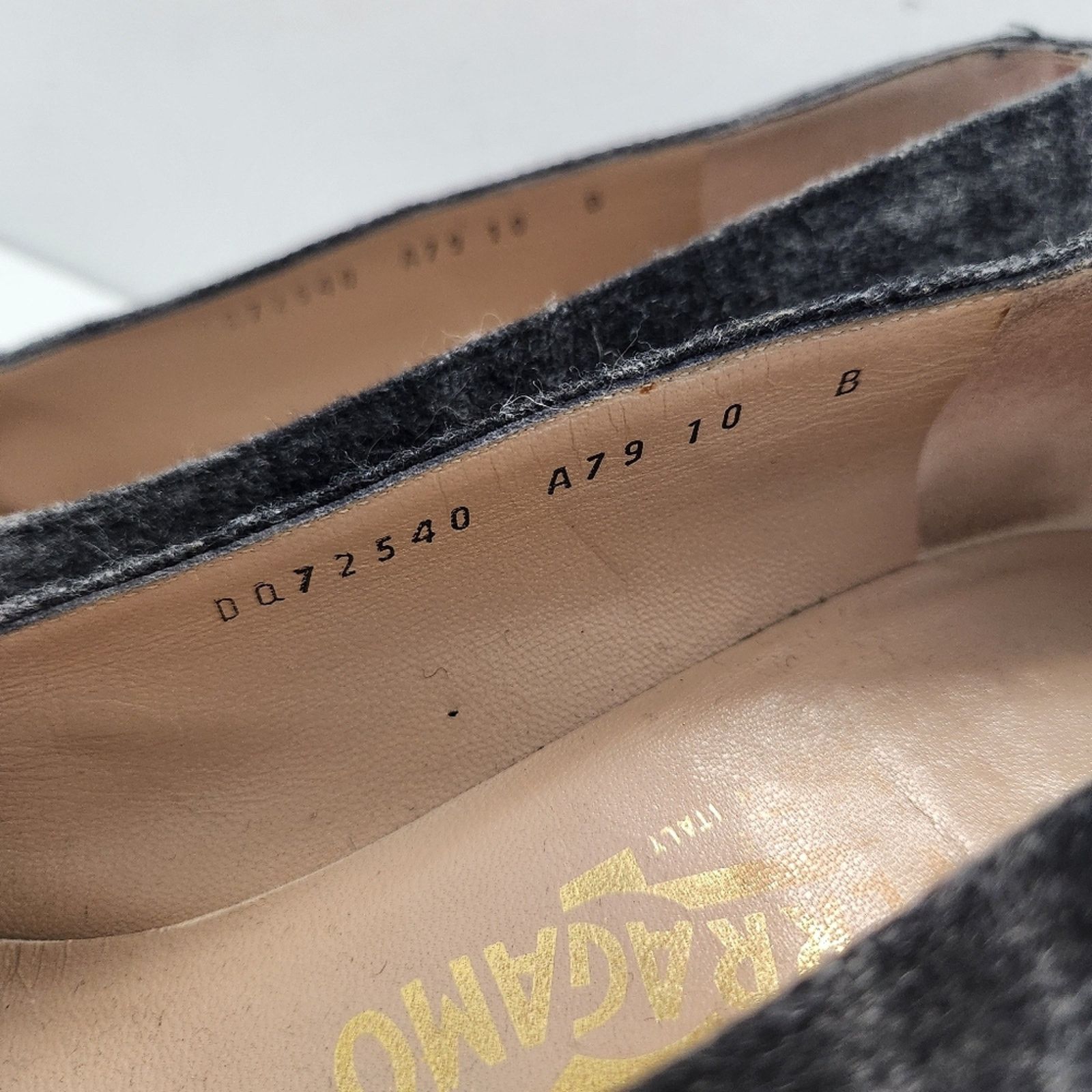 Salvatore Ferragamo Salvatore Ferragamo Allegra Pumps Heel Plaid Fabric Gray Size US 10 / IT 40 - 2 Thumbnail