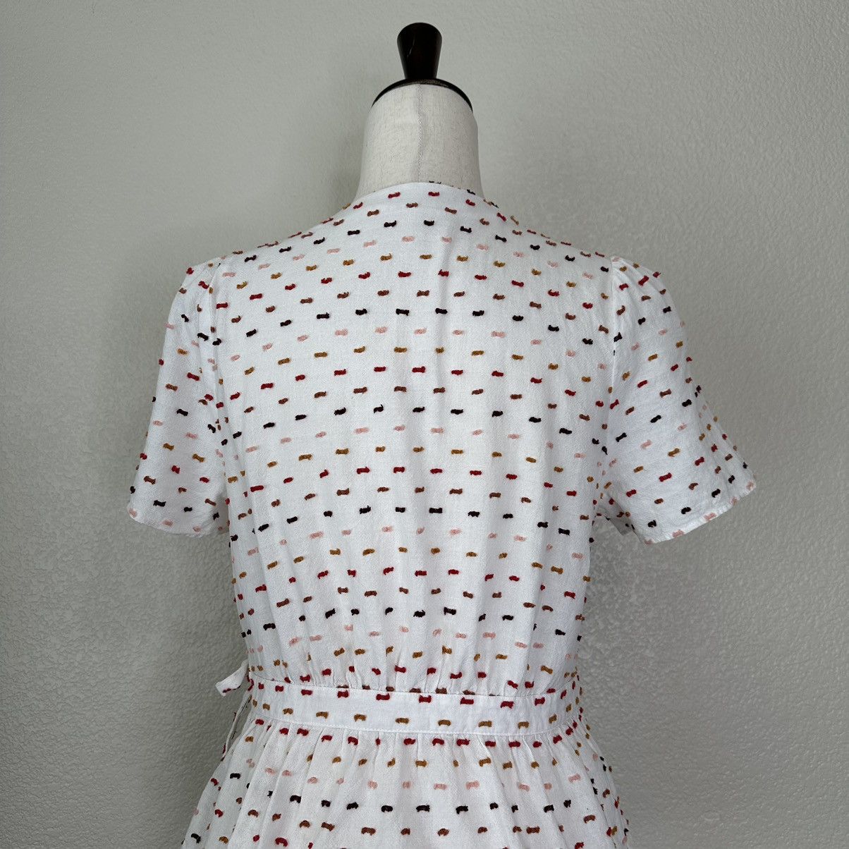 Madewell Ruffle-Hem Wrap Clipdot Blouse Top Size M / US 6-8 / IT 42-44 - 8 Thumbnail