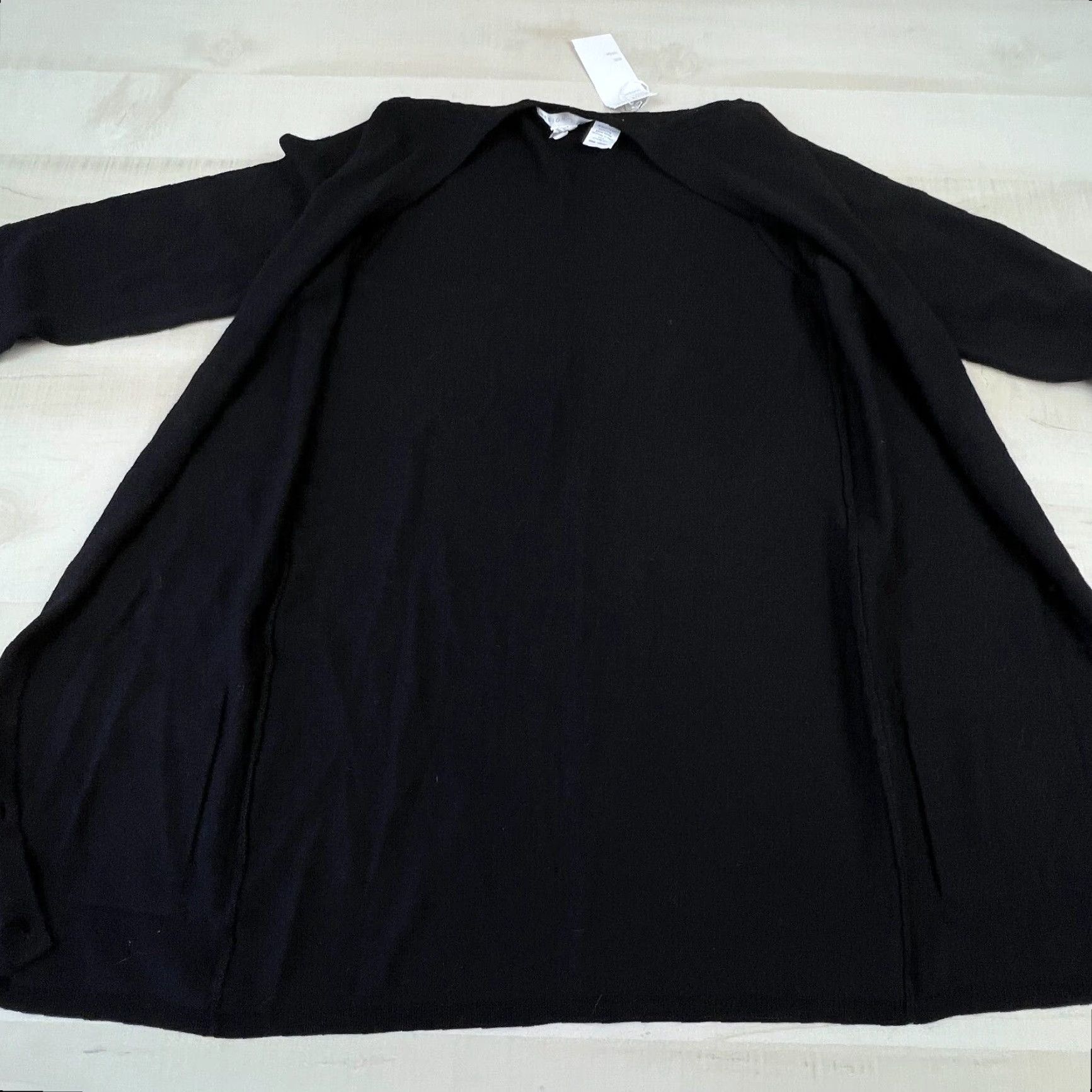 Vintage Design History Women Small Black Merino Wool V Neck Cardigan Sweater Size S / US 4 / IT 40 - 6 Thumbnail