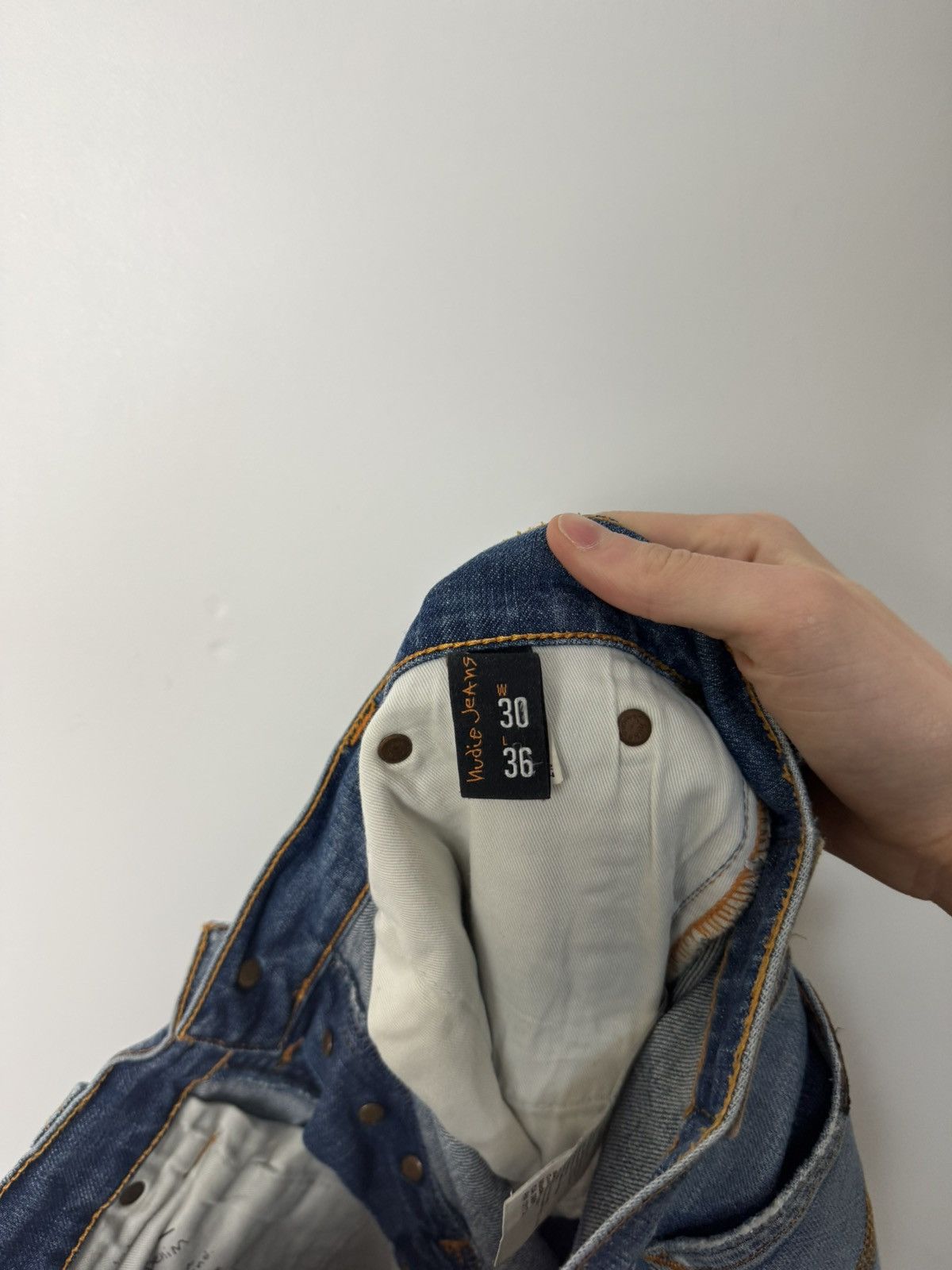 Nudie Jeans Nudie Jeans Long Inseam Slim Distressed Jeans Made in Italy Size US 30 / EU 46 - 11 Thumbnail