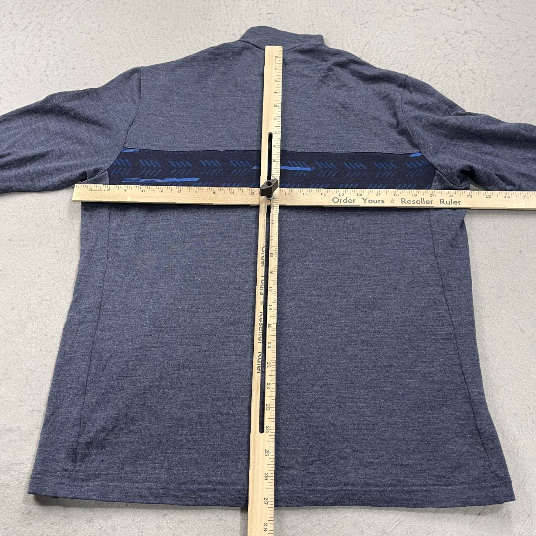 Icebreaker Icebreaker Mens Large Blue Full Zip Wool Sweater Cardigan Knit Mock Neck Winter Fall Spring Size US L / EU 52-54 / 3 - 7 Thumbnail