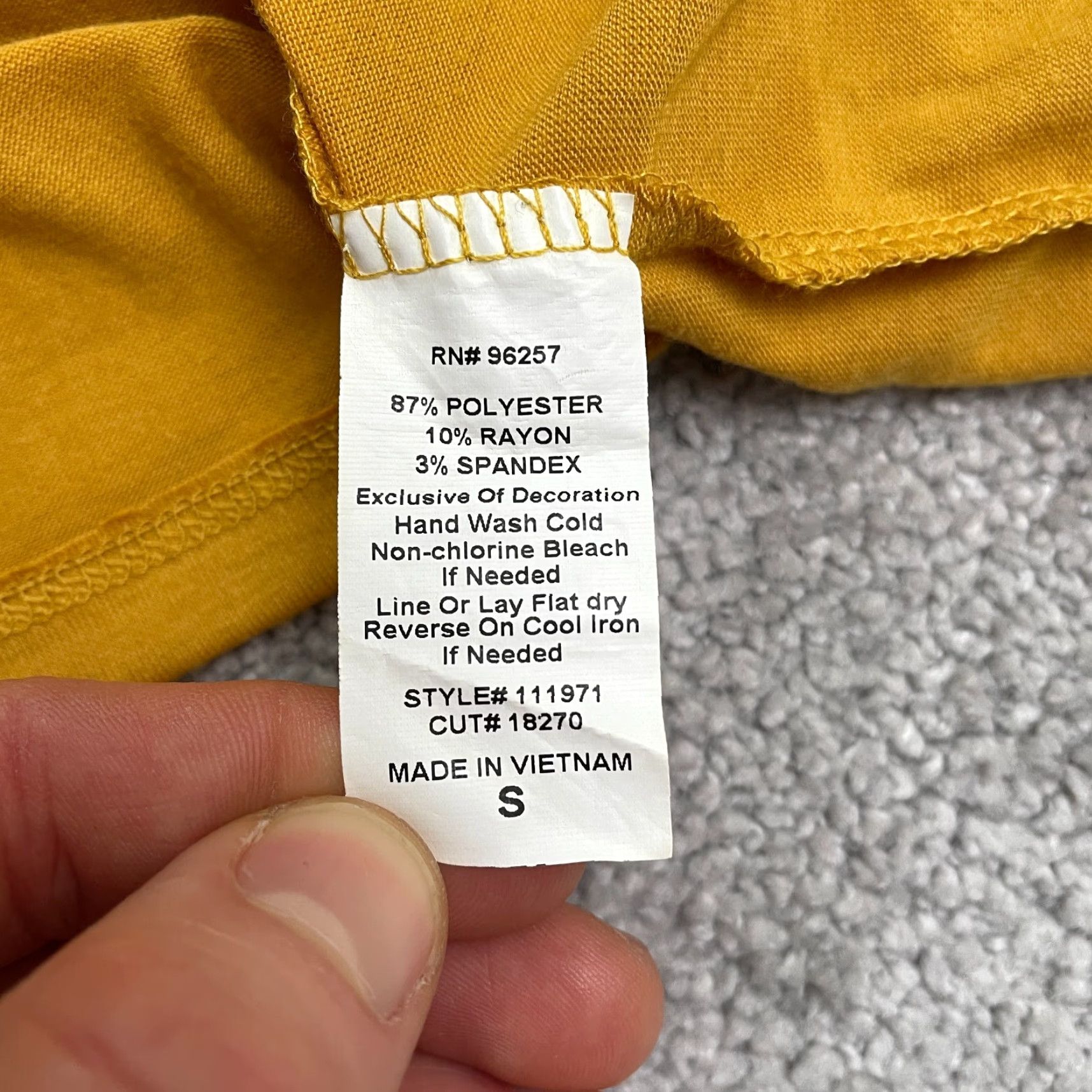 Vintage Perseption Concept Blouse Womens Small Mustard V-Neck Tie Stretch Casual Top Size S / US 4 / IT 40 - 6 Thumbnail