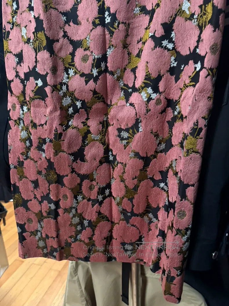 Dries Van Noten DRIES VAN NOTEN Embroidered Flower Long Dress Size 35" - 3 Thumbnail