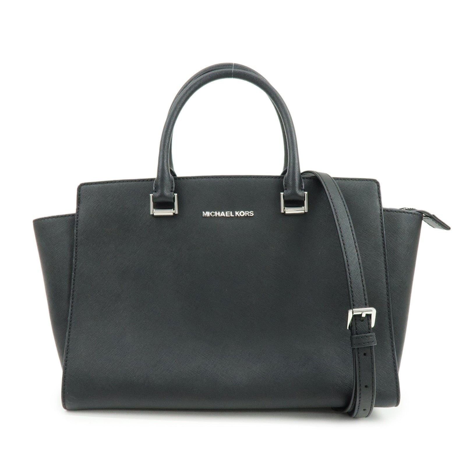 Michael Kors Michael Kors Saffiano Leather Handbag Black Size ONE SIZE - 1 Thumbnail