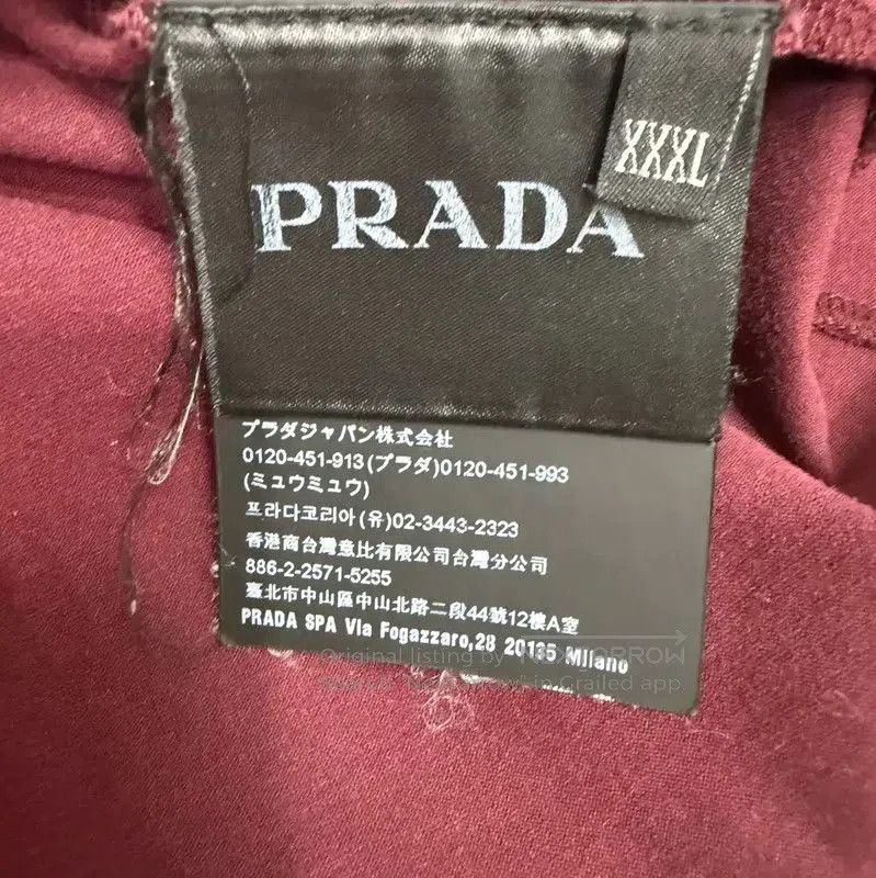 Prada Prada Red Cotton Men's Polo Shirt. Size US XL / EU 56 / 4 - 4 Thumbnail