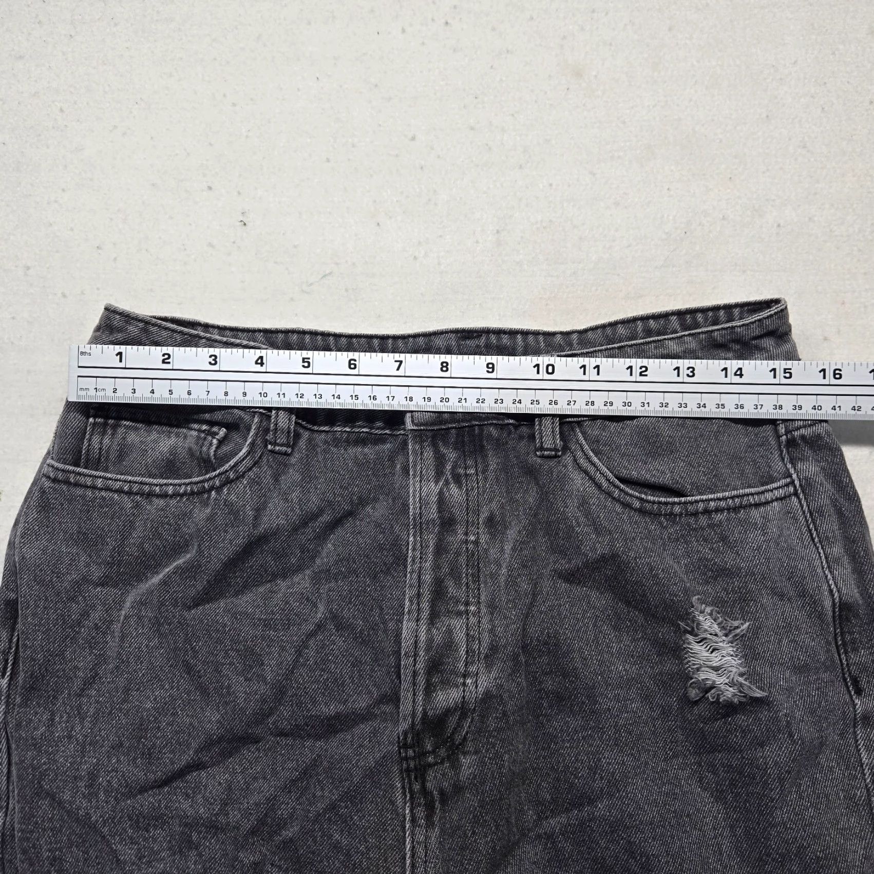 Shein SheIn Jeans Women Size L Black Skinny High Rise Distressed Stretchy Pants Size 36" / US 14 / IT 50 - 5 Thumbnail