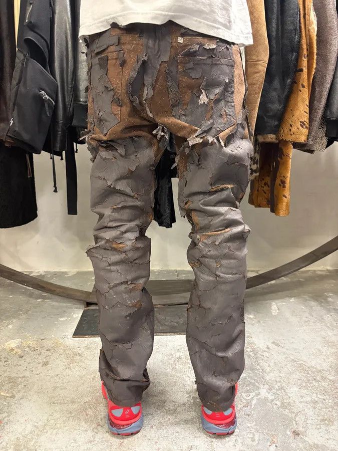 Givenchy × Vintage AW2022 Givenchy Brown Cracked Leather Utility Pants by Matthew Williams Size US 34 / EU 50 - 4 Thumbnail