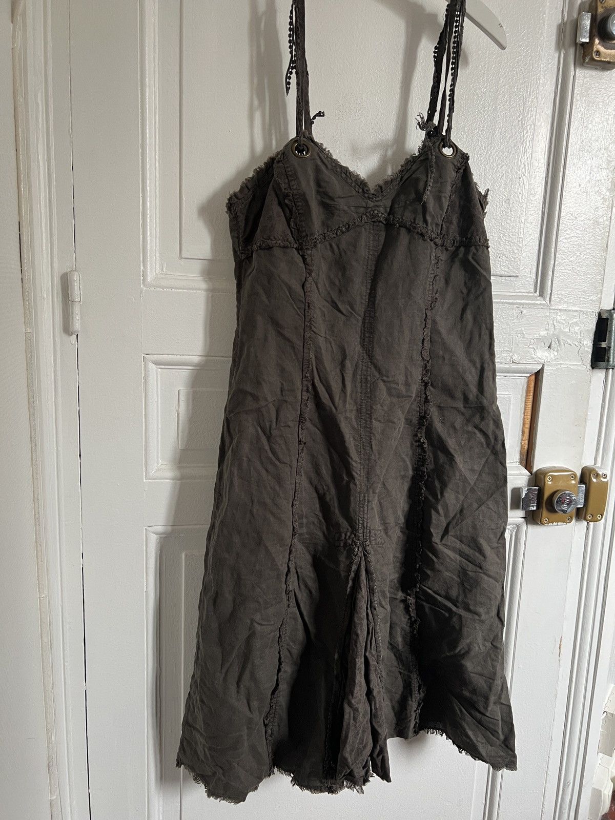 Japanese Brand × Vintage Y2K Khaki Olive Dress Skirt like cargo military dolce junya Size S / US 4 / IT 40 - 2 Thumbnail