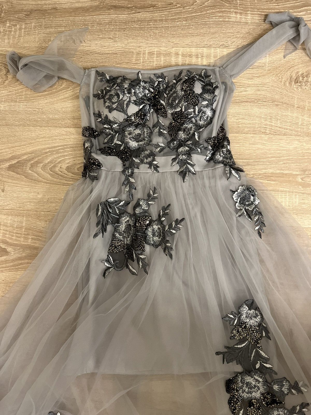 Japanese Brand × Vintage Vivid flair grey dress Size XS / US 0-2 / IT 36-38 - 1 Thumbnail