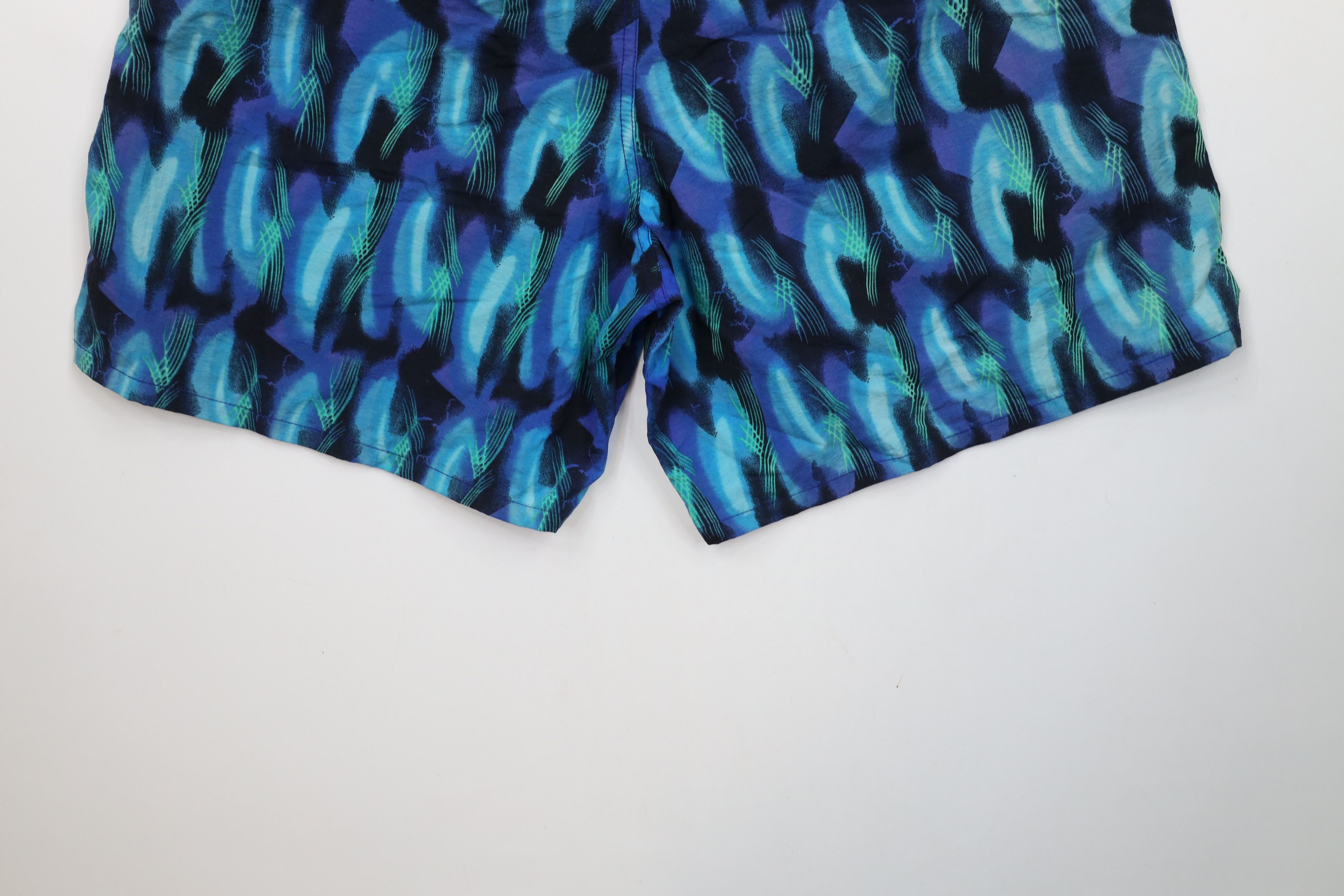 Speedo × Vintage Vintage 90s Speedo Spell Abstract Lined Shorts Swim Trunks Size US 32 / EU 48 - 13 Thumbnail
