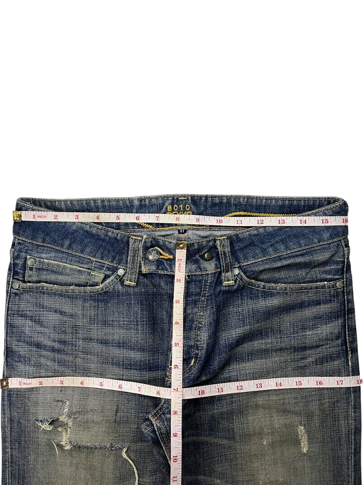 Japanese Brand Vintage Japanese Brand Mud Wash Rip Distressed Flare Jeans Size US 32 / EU 48 - 11 Thumbnail