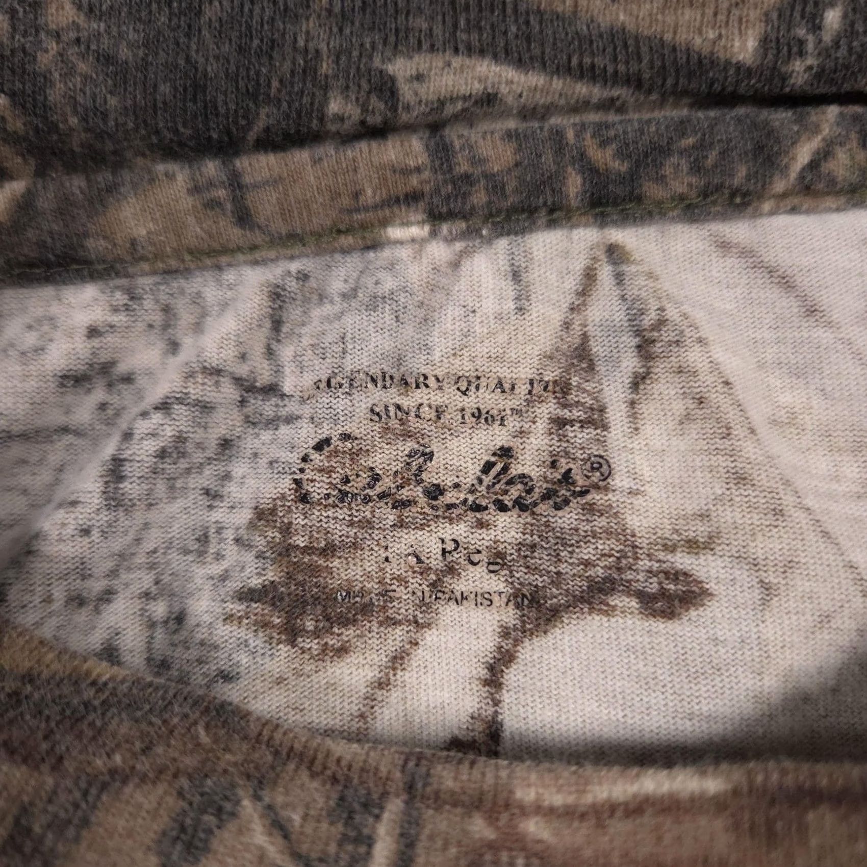 Vintage VINTAGE Cabela's Deer Camp Shirt Mens 1X Camouflage Long Sleeve Hunting Buck Graphic Outdoors Cotton Crew Neck Size US XL / EU 56 / 4 - 6 Thumbnail