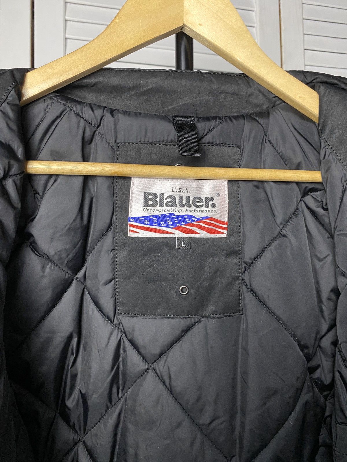 Eddie Bauer × Vintage Vintage Blauer USA Double Breasted Cropped Nylon Jacket Size L / US 10 / IT 46 - 16 Thumbnail