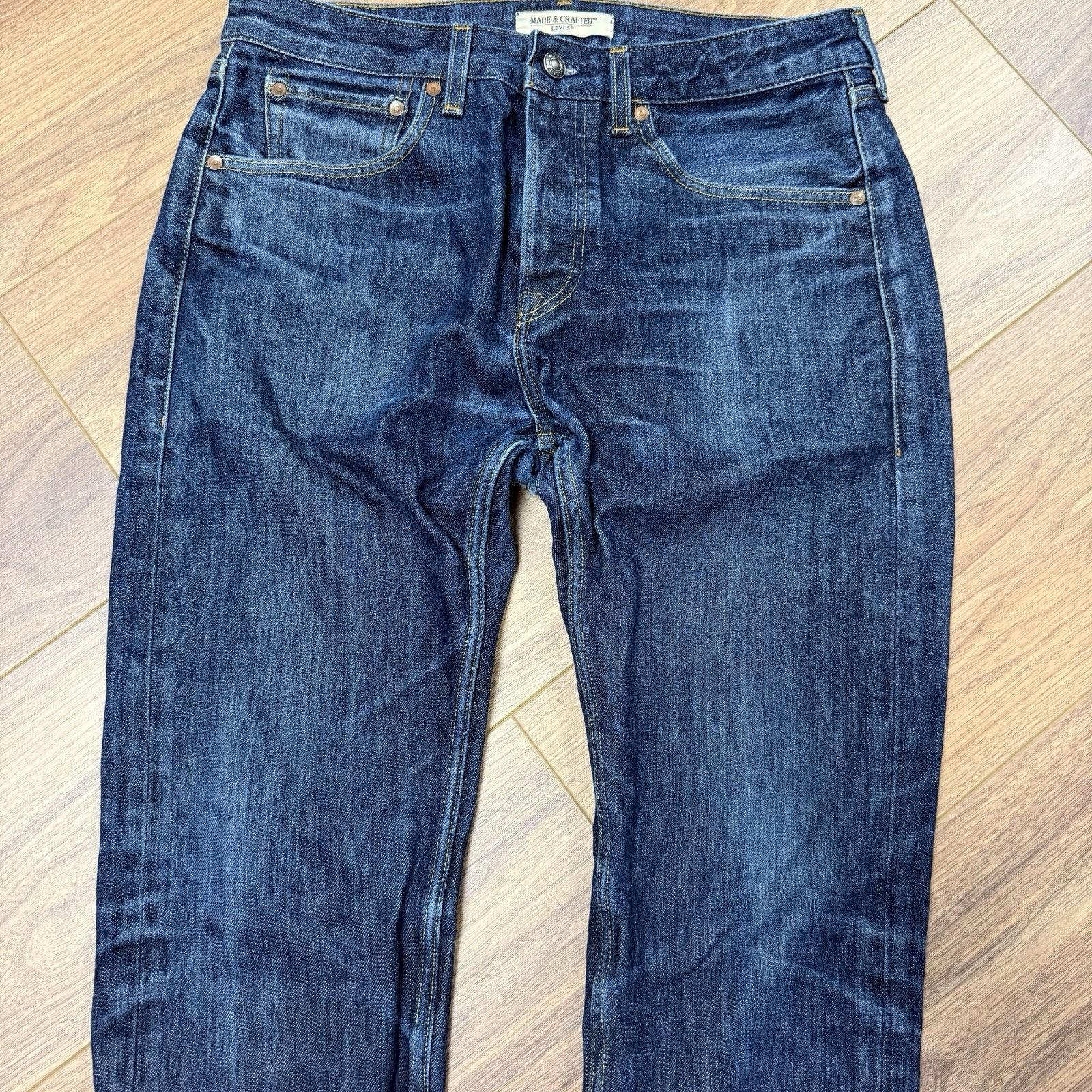 Levi's Levi's Made & Crafted Raw Denim Thumbtack Jeans Mens 34 Dark Size US 34 / EU 50 - 3 Thumbnail