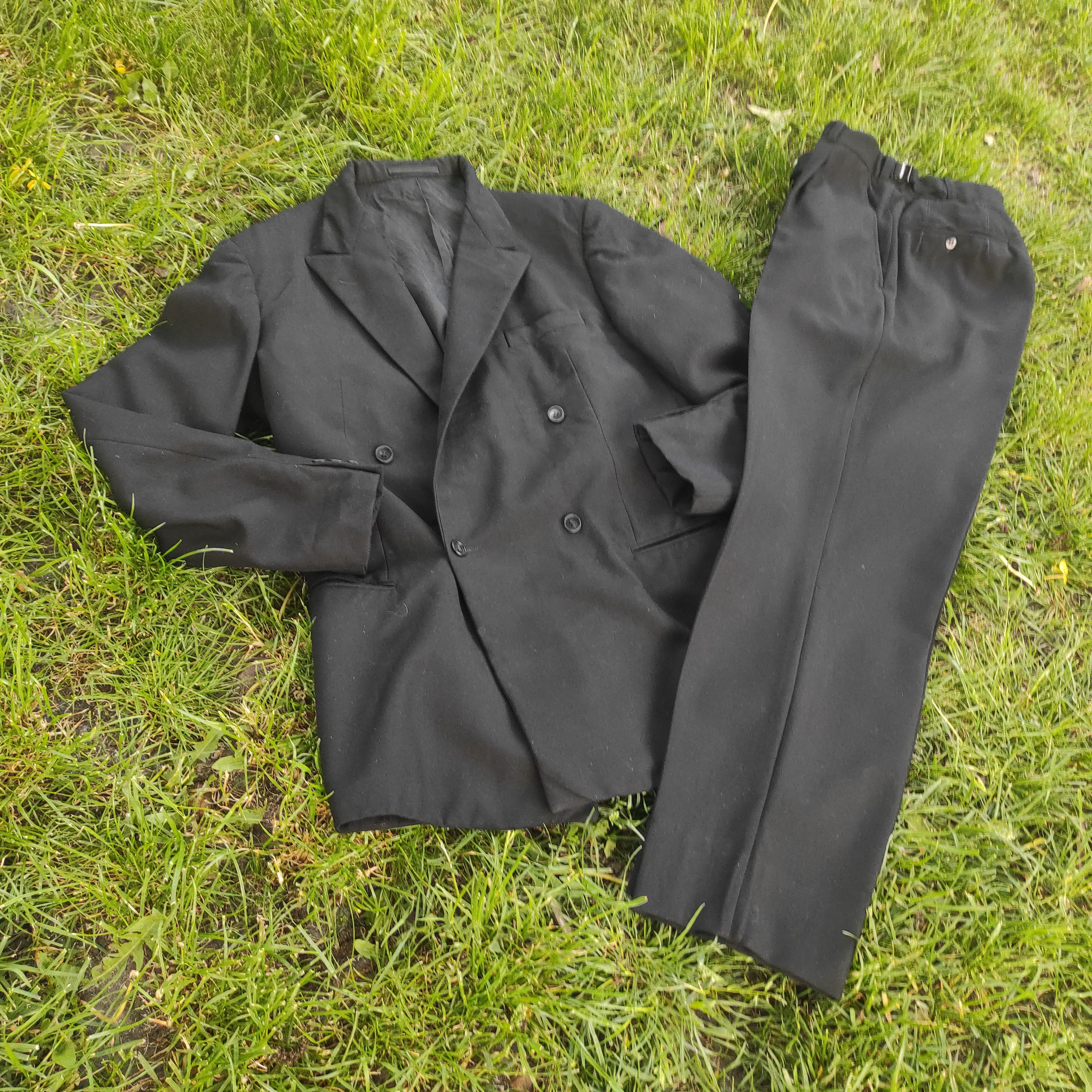 Other Double-Breasted Black Suit PkZ Blazer Size M Pants W28 L31 Size 40L - 2 Thumbnail