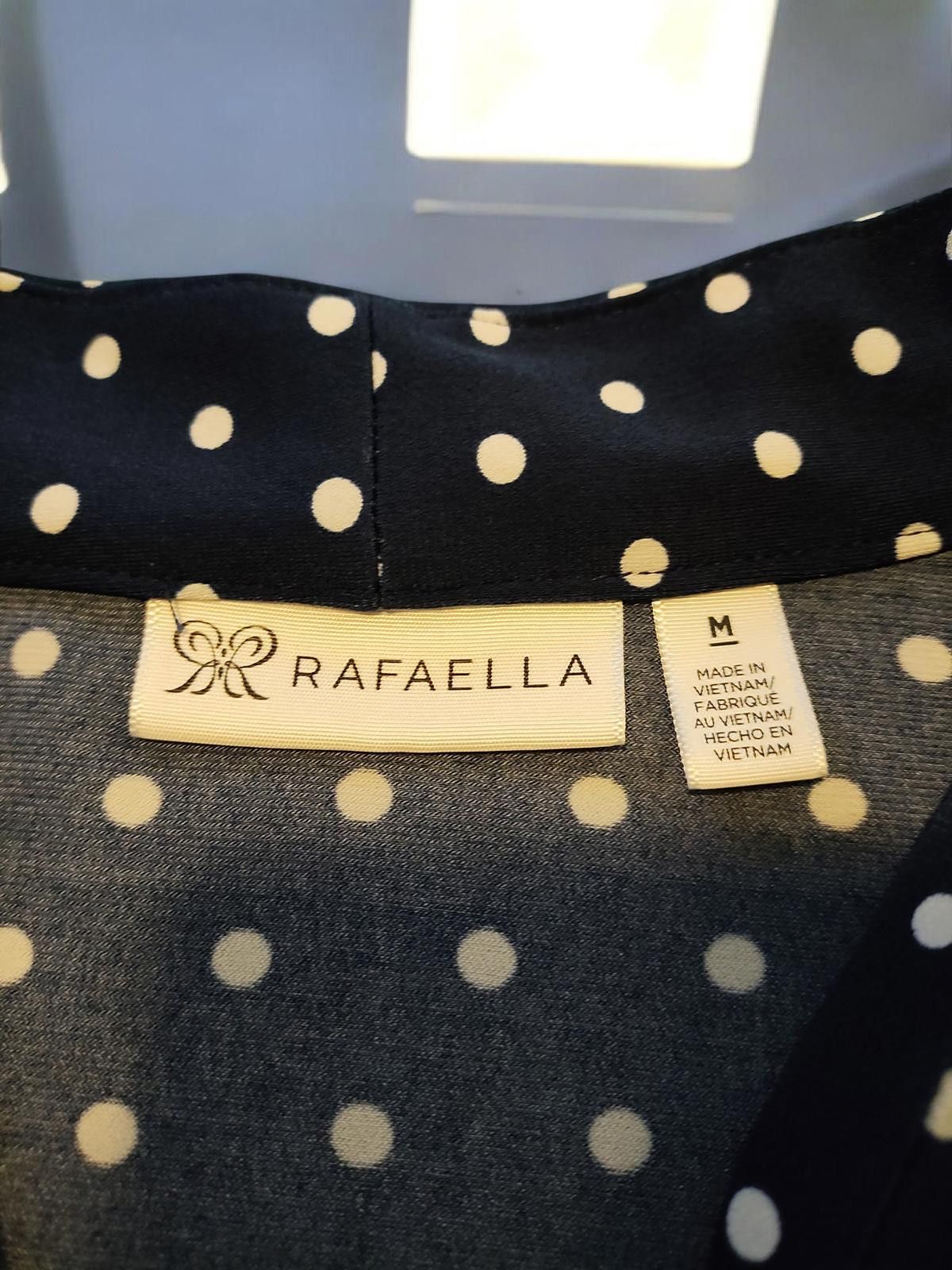 Other Rafaella Medium Navy Blue Polka Dot Blouse - New WithoutTags Size M / US 6-8 / IT 42-44 - 7 Thumbnail