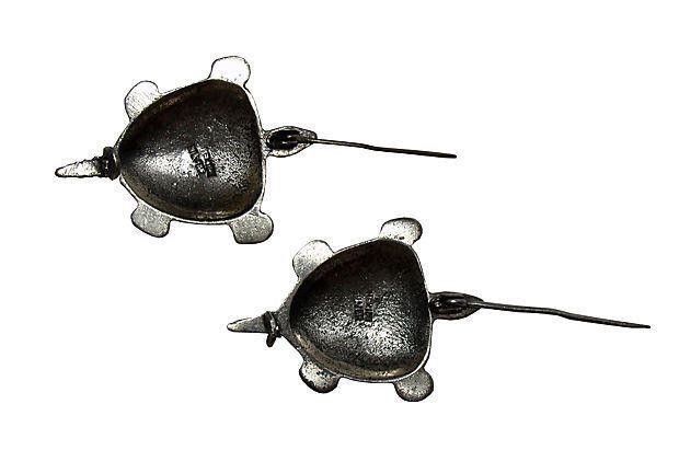 Designer Mexican Sterling Silver Turtle Pin, S/2 Size ONE SIZE - 2 Thumbnail