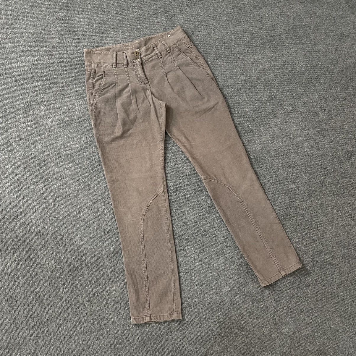 Brunello Cucinelli Brunello Cucinelli Corduroy Motorcycle Pants Luxury Slim Fit Size 27" / US 4 / IT 40 - 2 Thumbnail