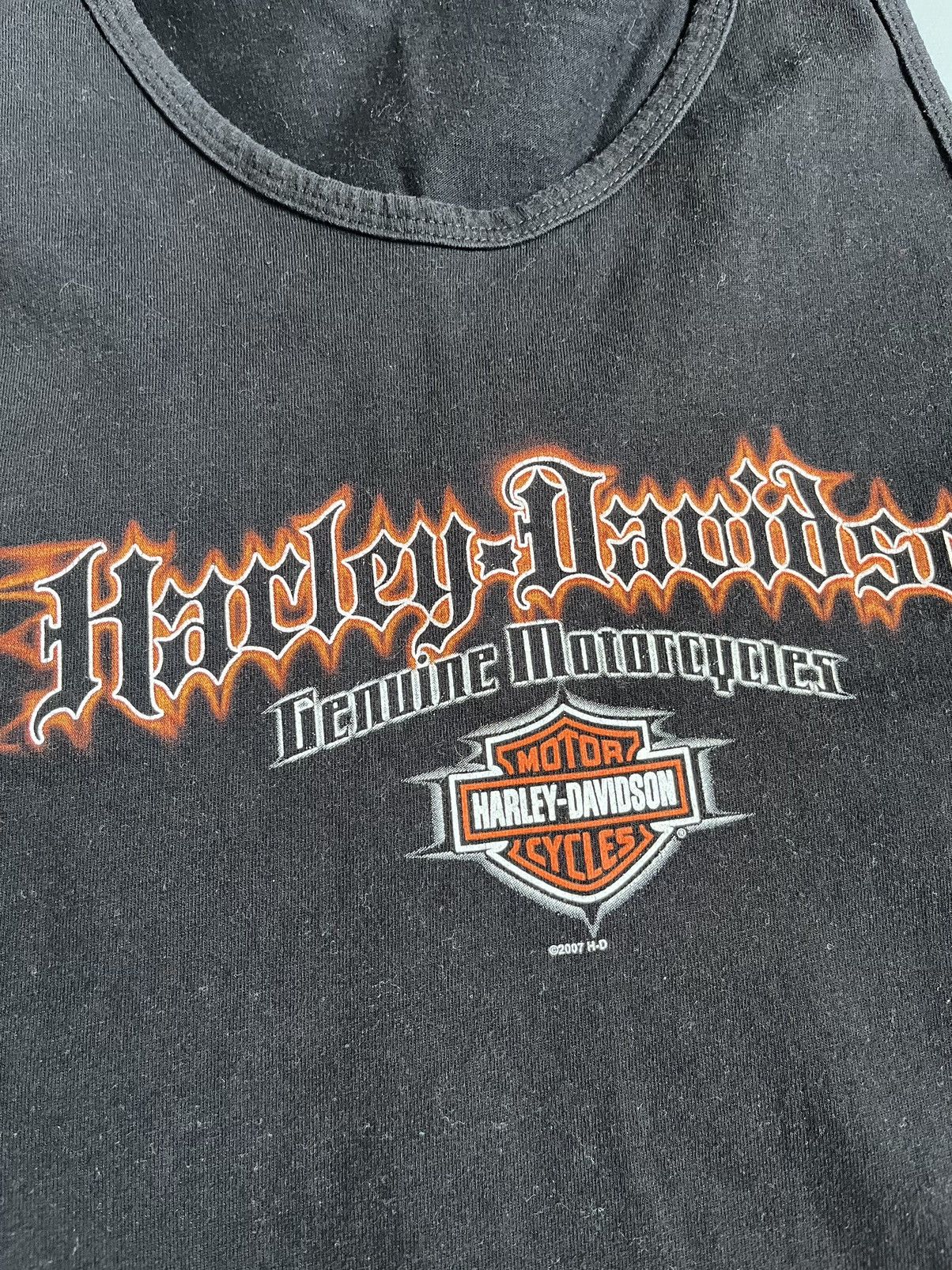 Harley Davidson Vintage 2007 Harley Davidson USA Made Black Tank Size US M / EU 48-50 / 2 - 6 Thumbnail