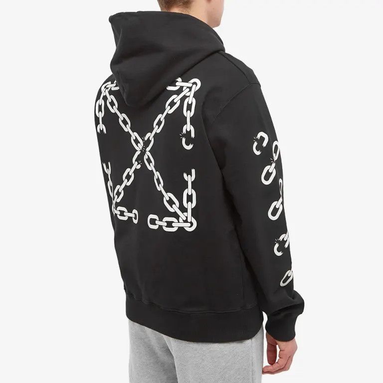 Off-White o1rshd1 Chain Arrow Slim Zip Hoodie in Black Size US XXL / EU 58 / 5 - 3 Thumbnail