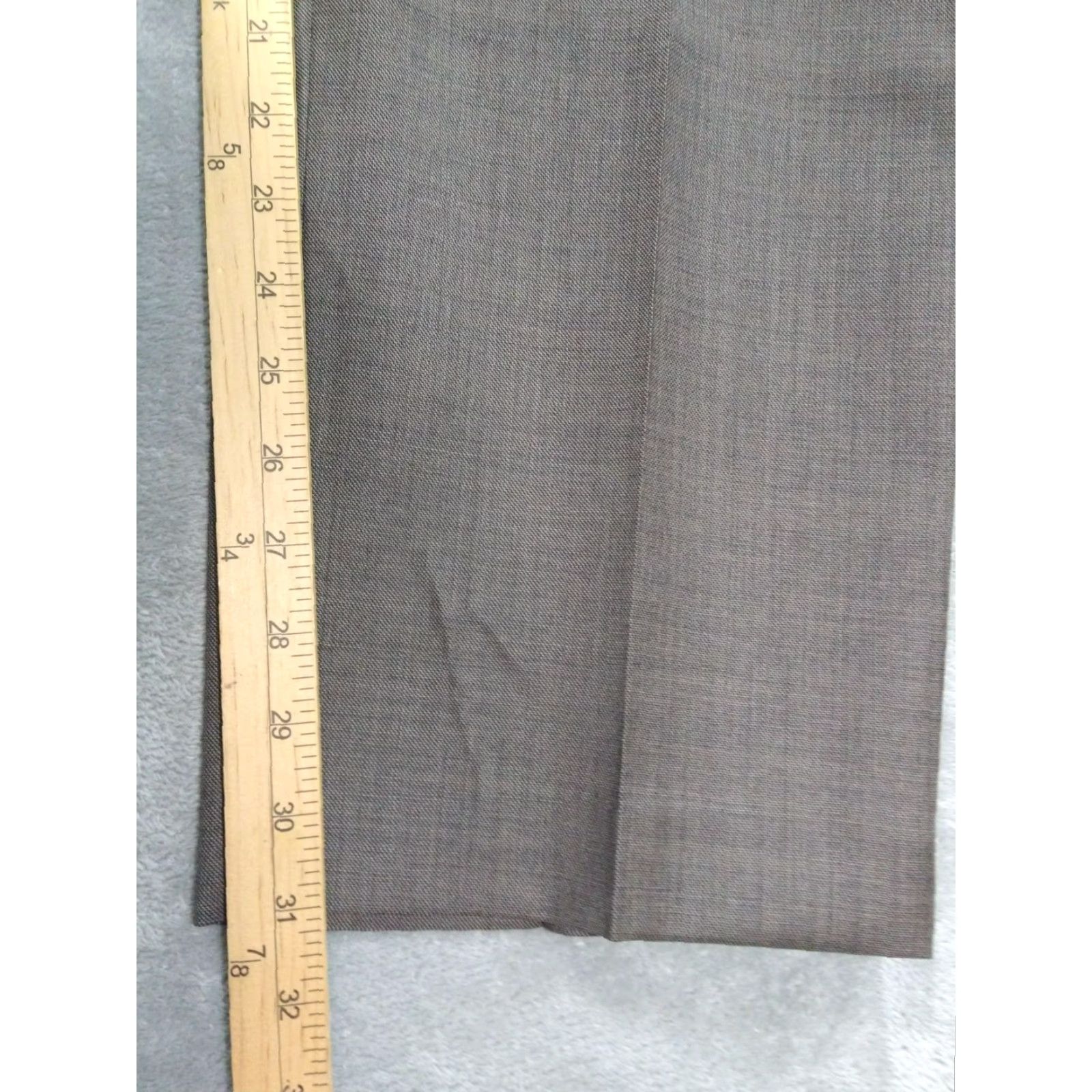 Chaps Chaps Dress Pants Mens 34x32 Wool Brown Straight Leg Flat Front Mid Rise Wool Dress Pants Mens 34 Regular Brown Vintage No Mens Size US 34 / EU 50 - 5 Thumbnail
